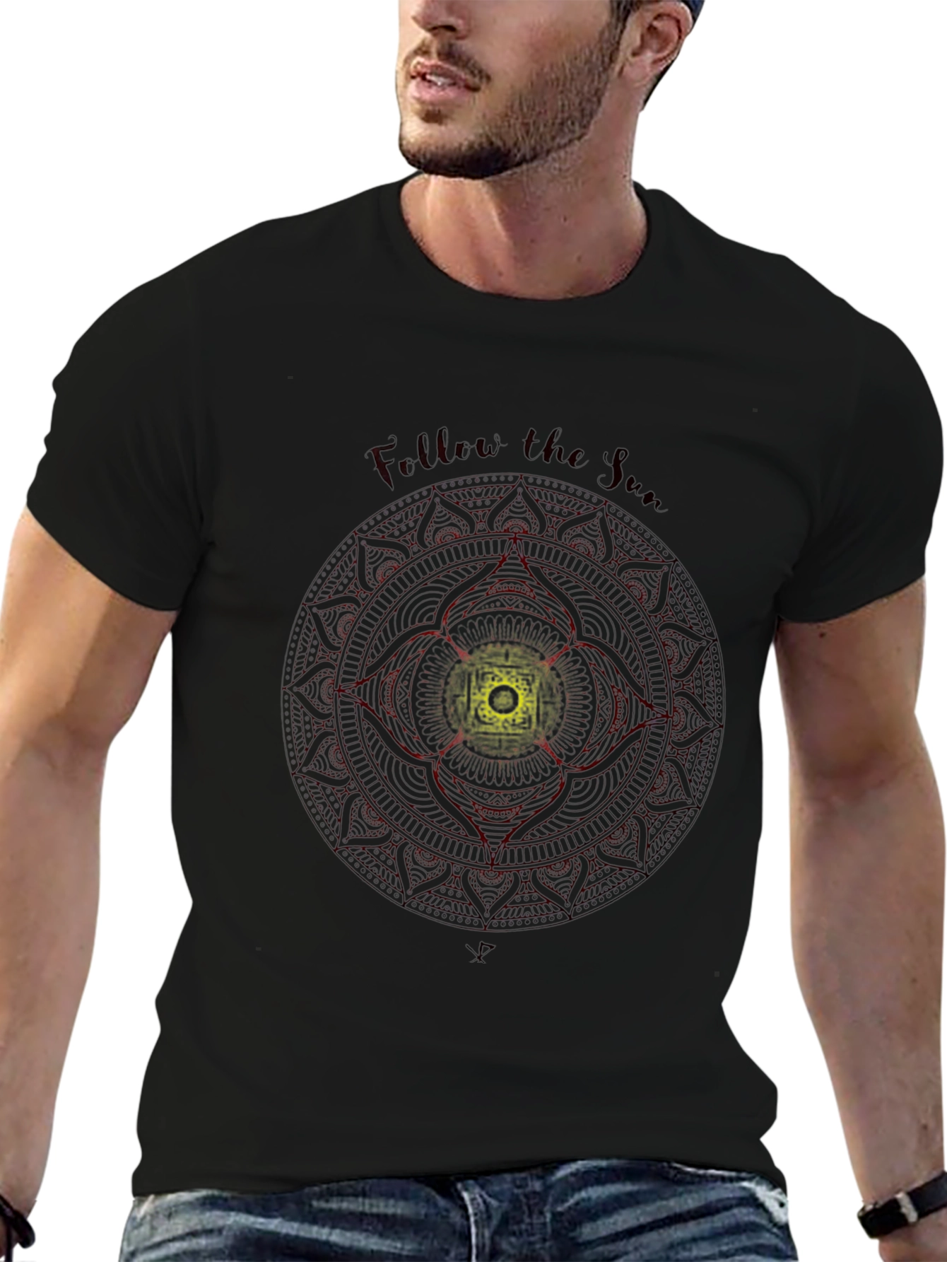 Follow the Sun Mandala T-Shirt - Unique Graphic Tee