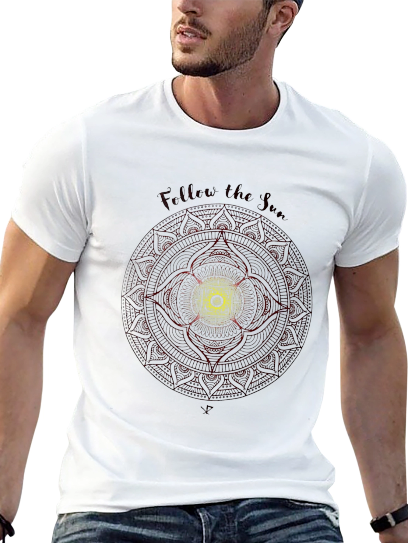 Follow the Sun Mandala T-Shirt - Unique Graphic Tee