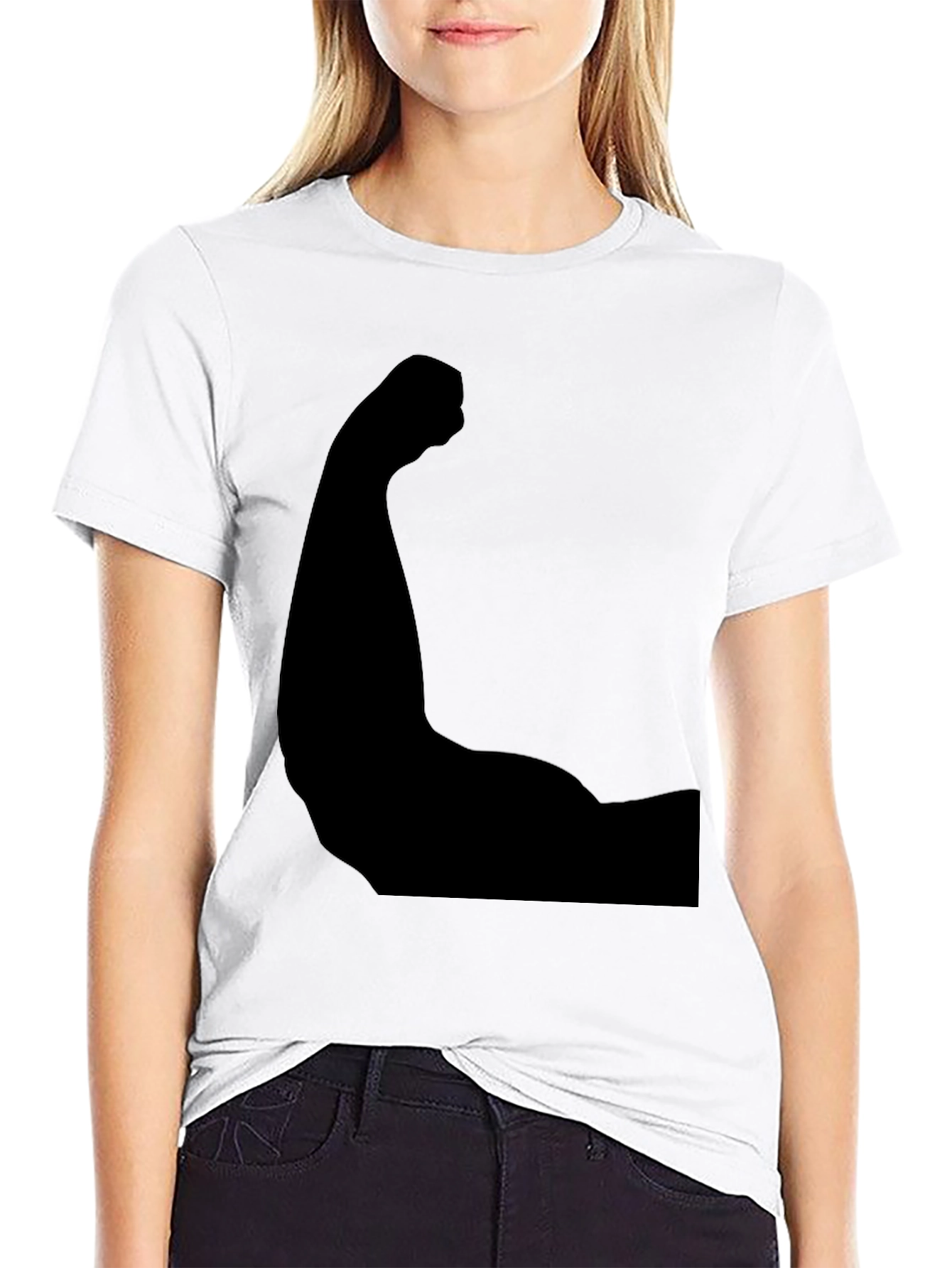 Black Arm Muscle Graphic Tee - Flex Your Style!