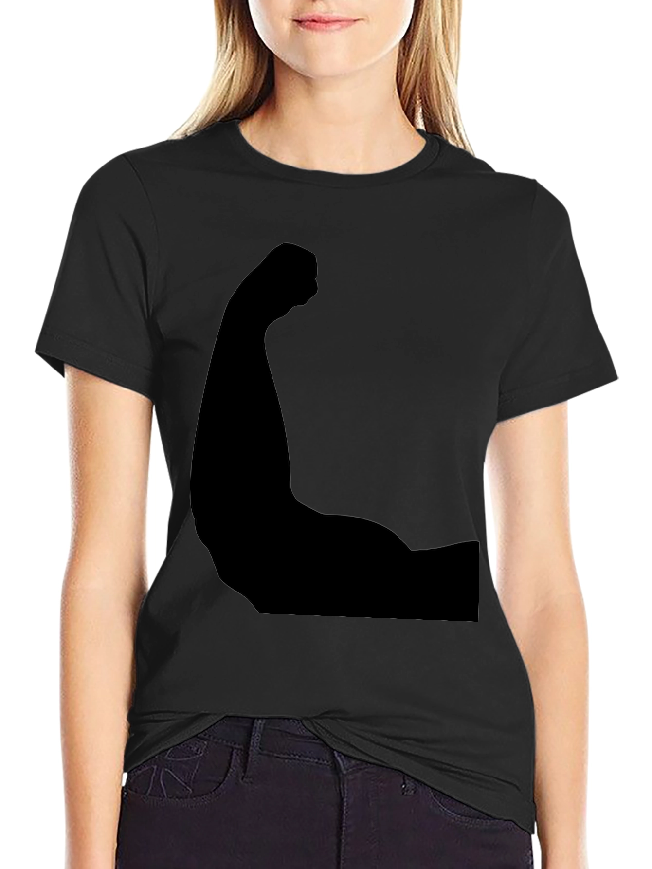 Black Arm Muscle Graphic Tee - Flex Your Style!