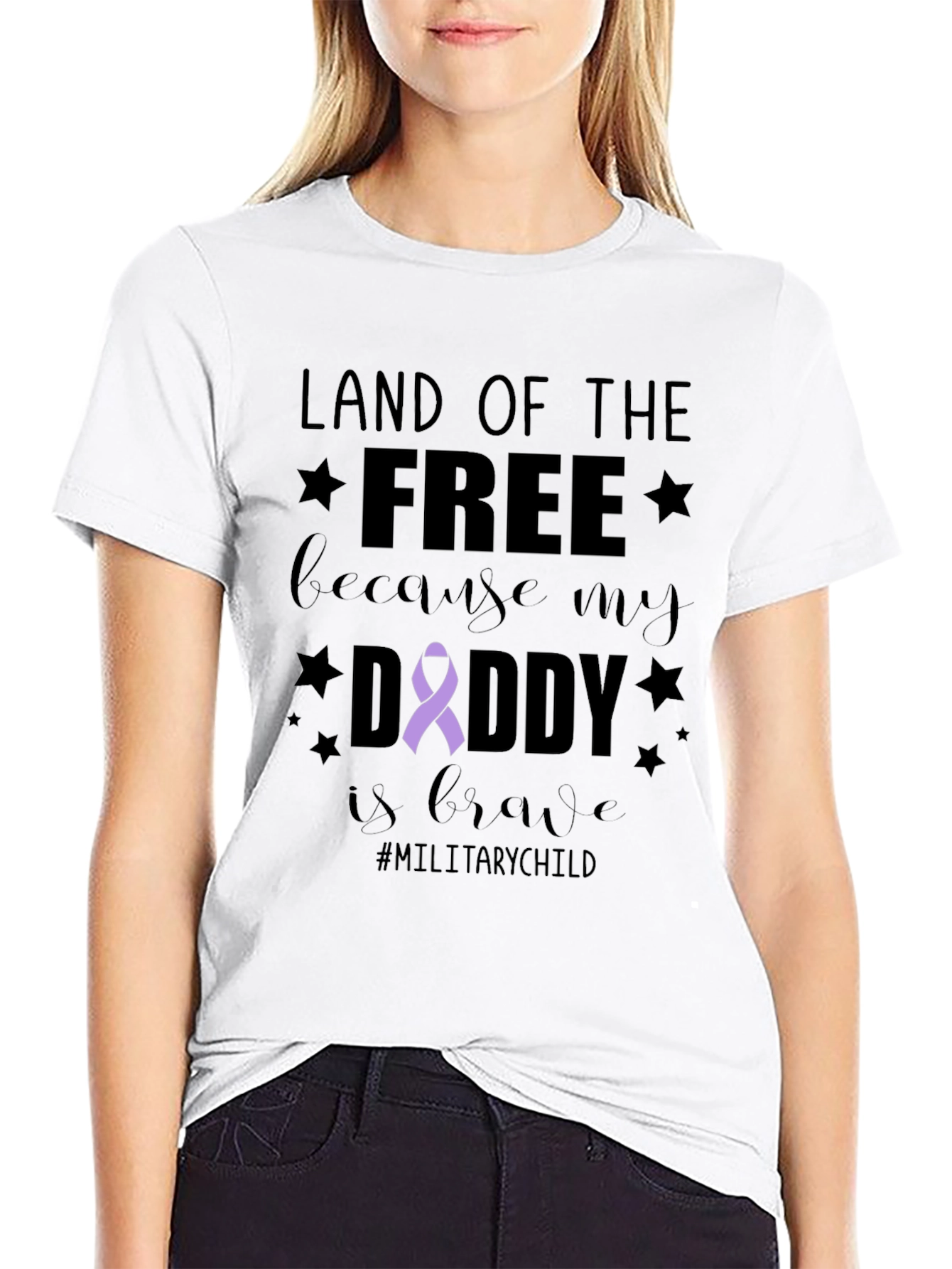 Land of the Free Military Child T-Shirt