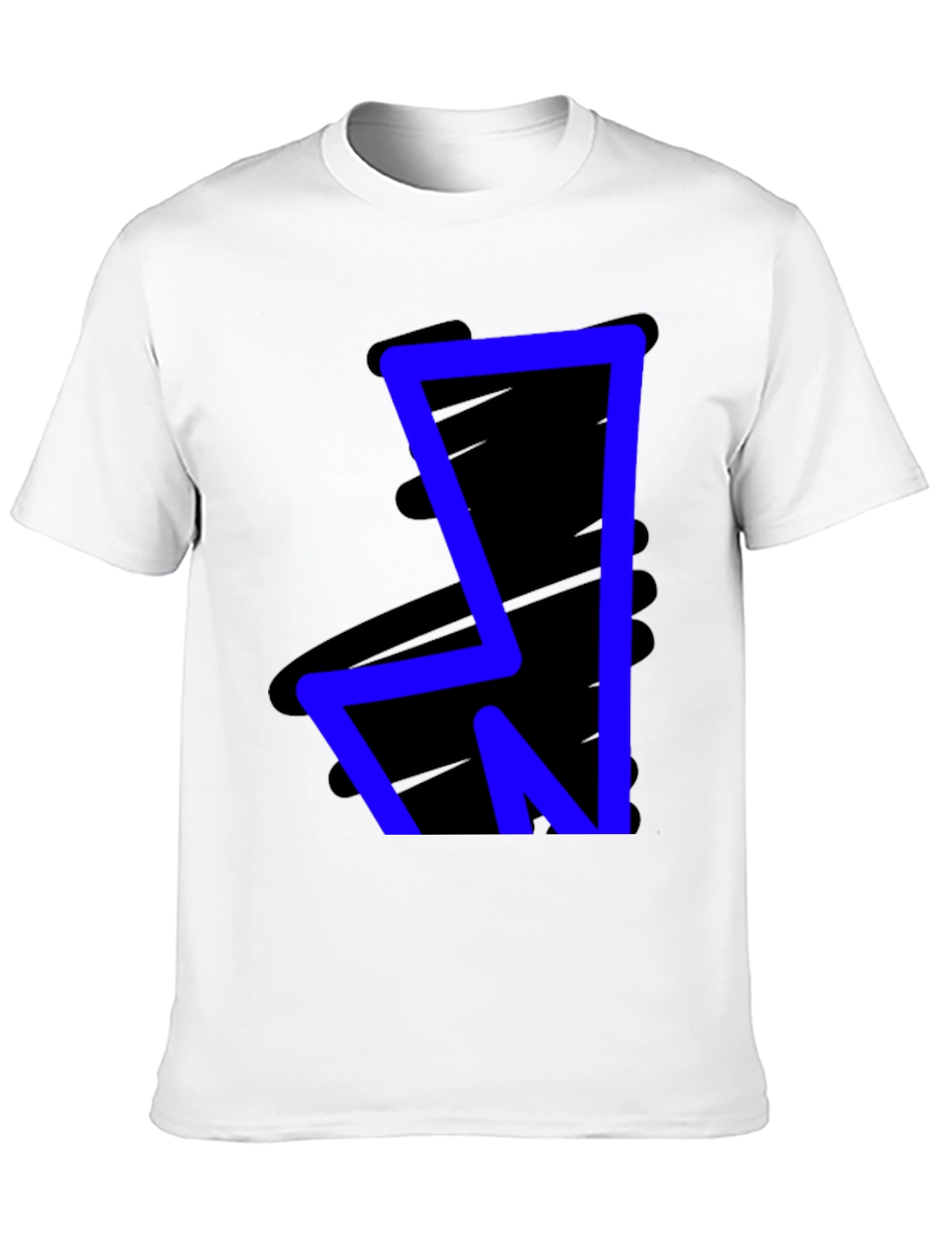 Bold Blue Graphic Tee - Modern Style
