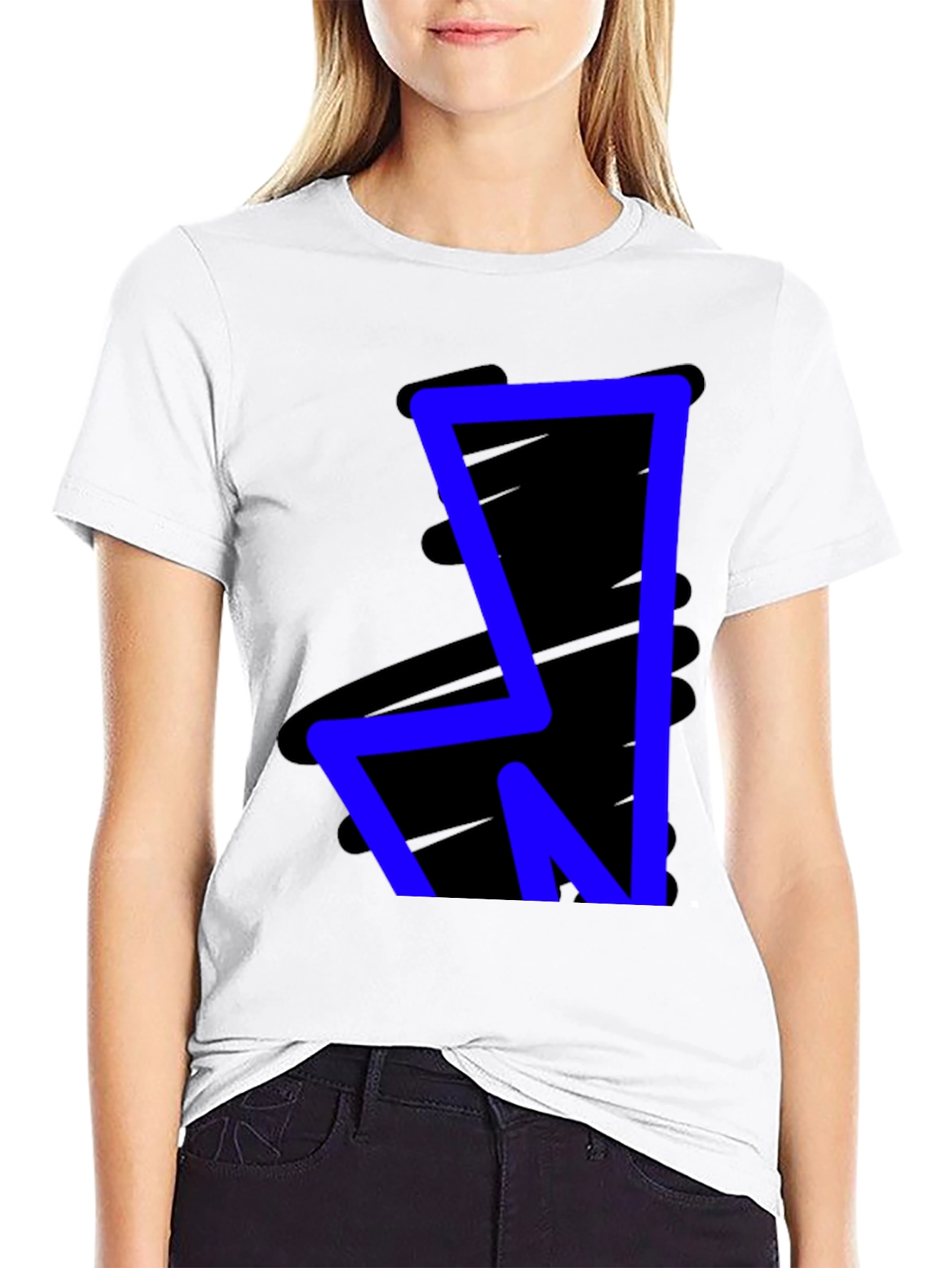 Bold Blue Graphic Tee - Modern Style