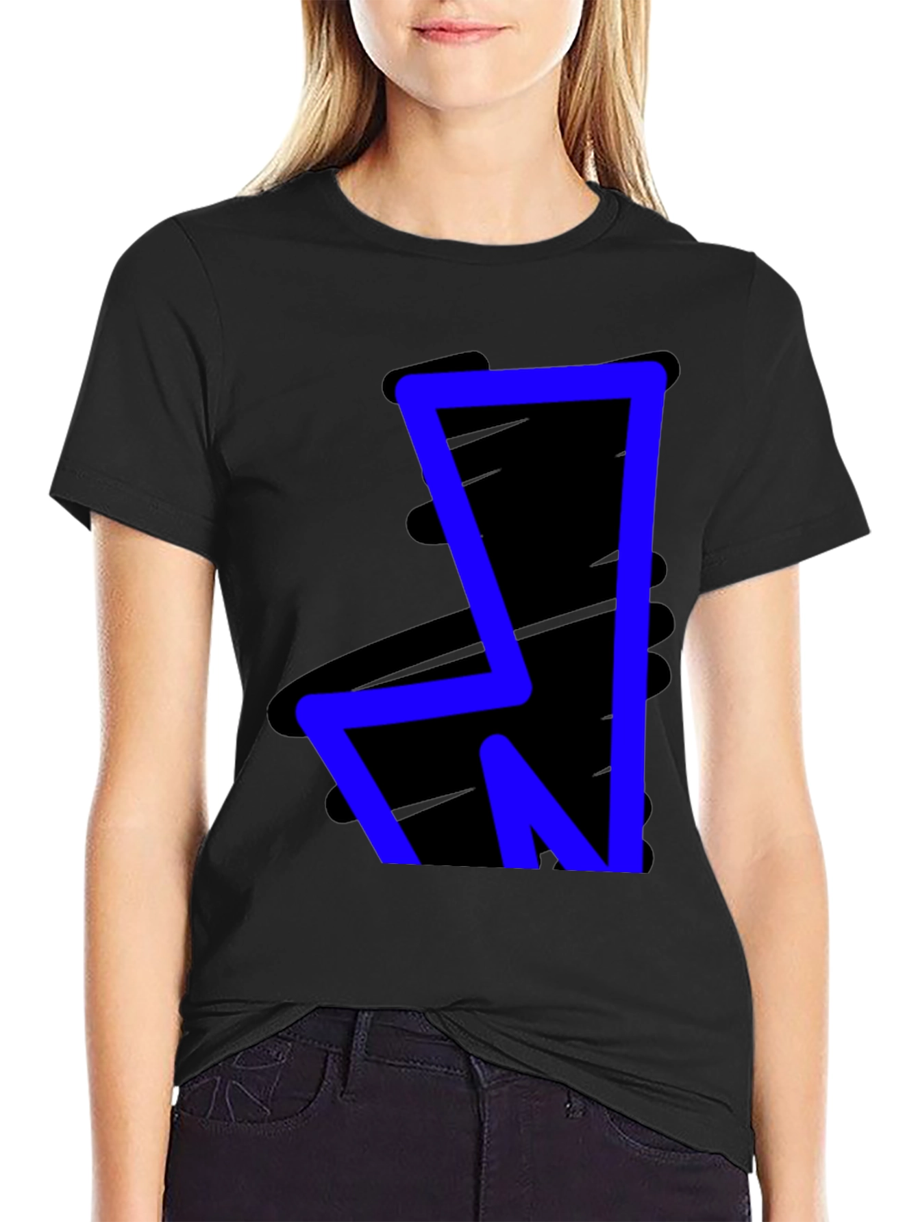 Bold Blue Graphic Tee - Modern Style