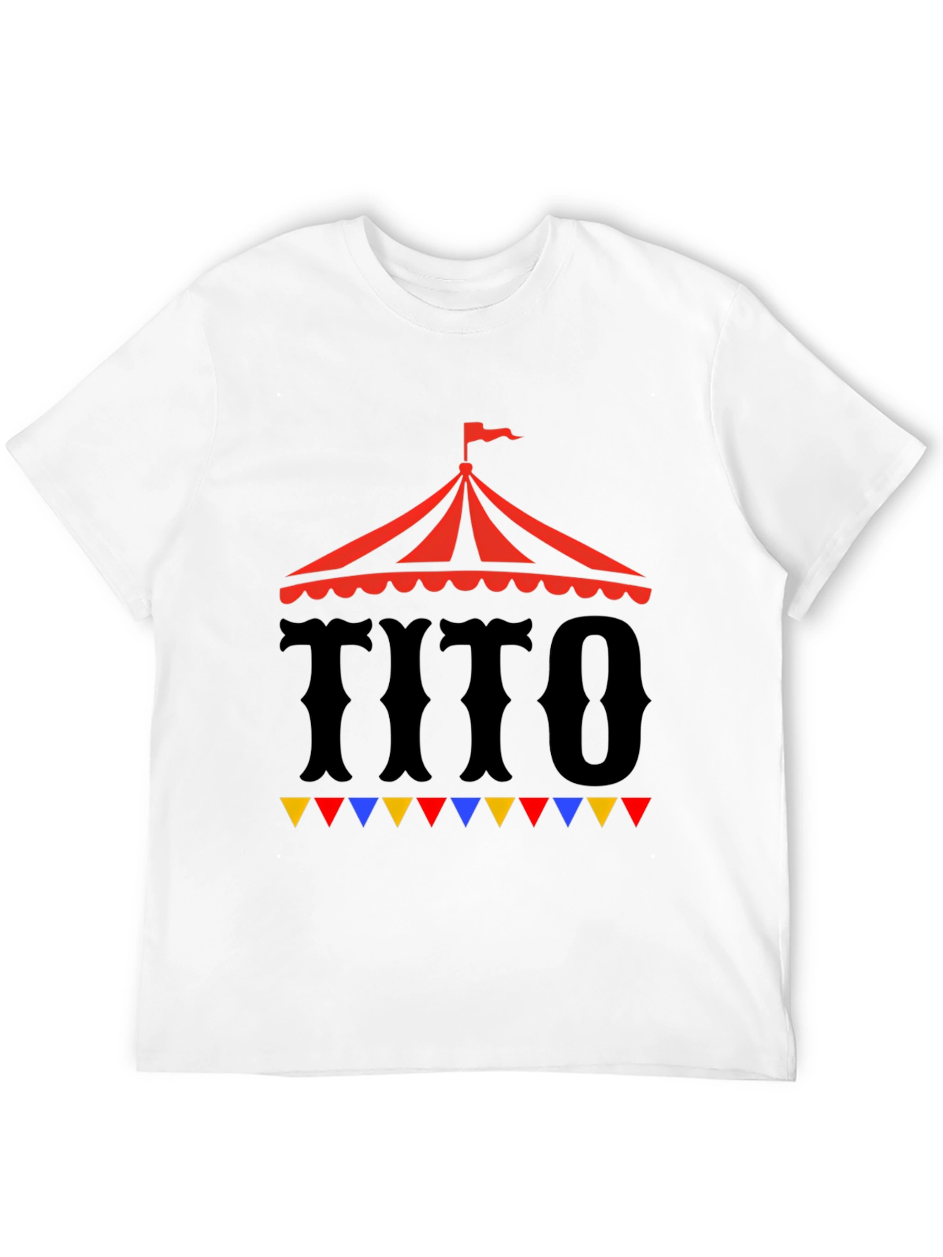 TITO Circus Tent Graphic Tee - Black Cotton T-Shirt