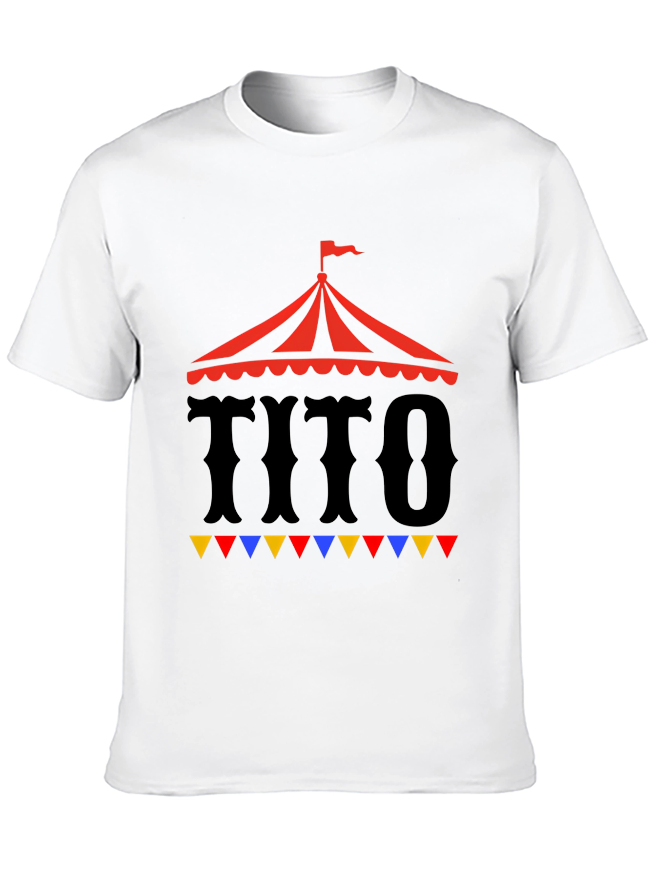TITO Circus Tent Graphic Tee - Black Cotton T-Shirt