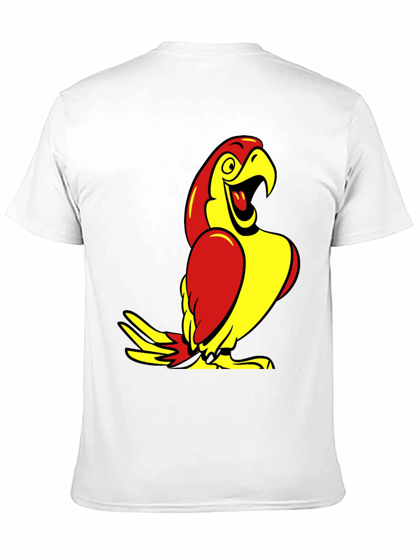 Parrot Graphic Tee - Black Cotton T-Shirt