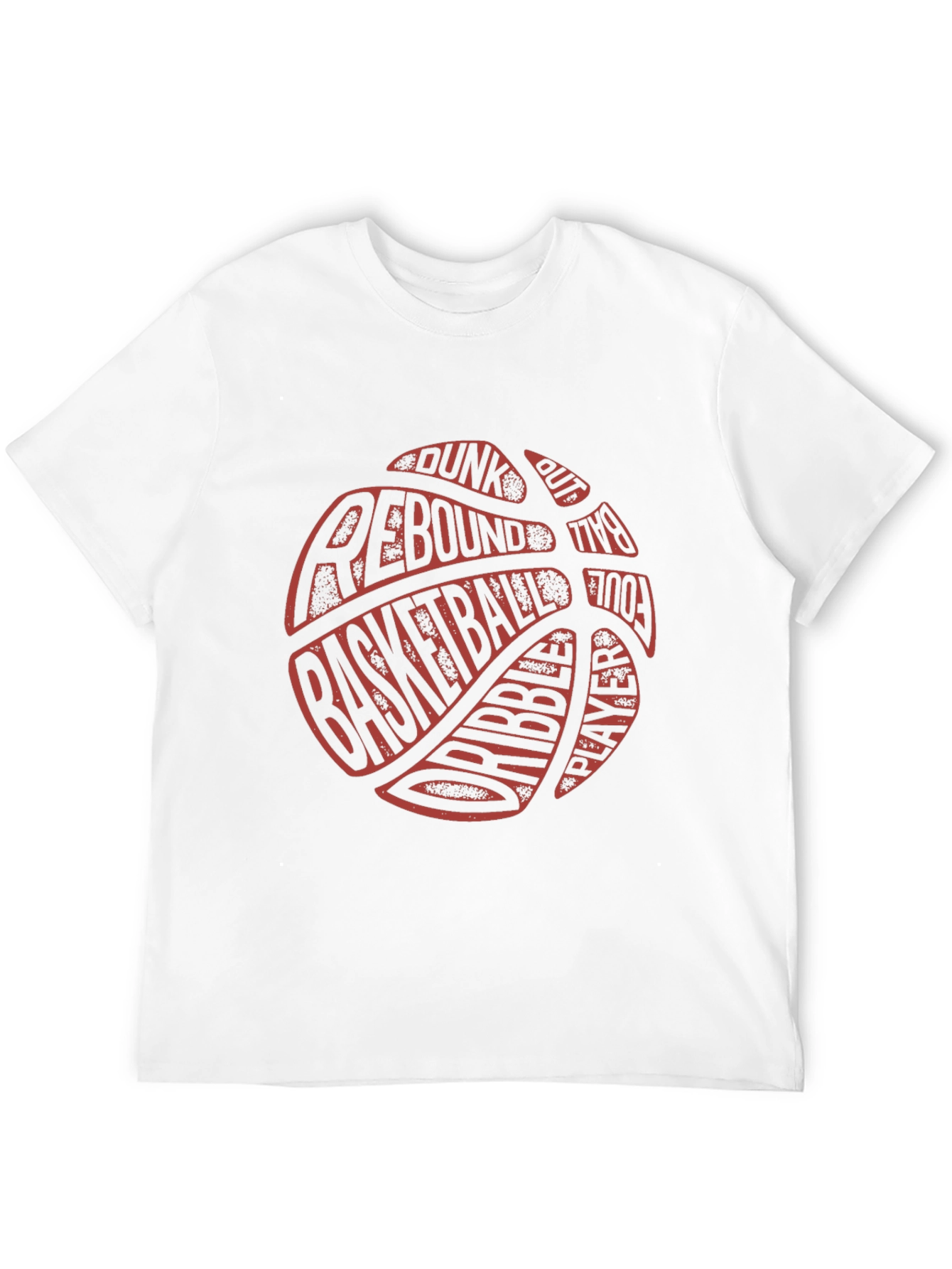 Basketball Word Art Graphic T-Shirt