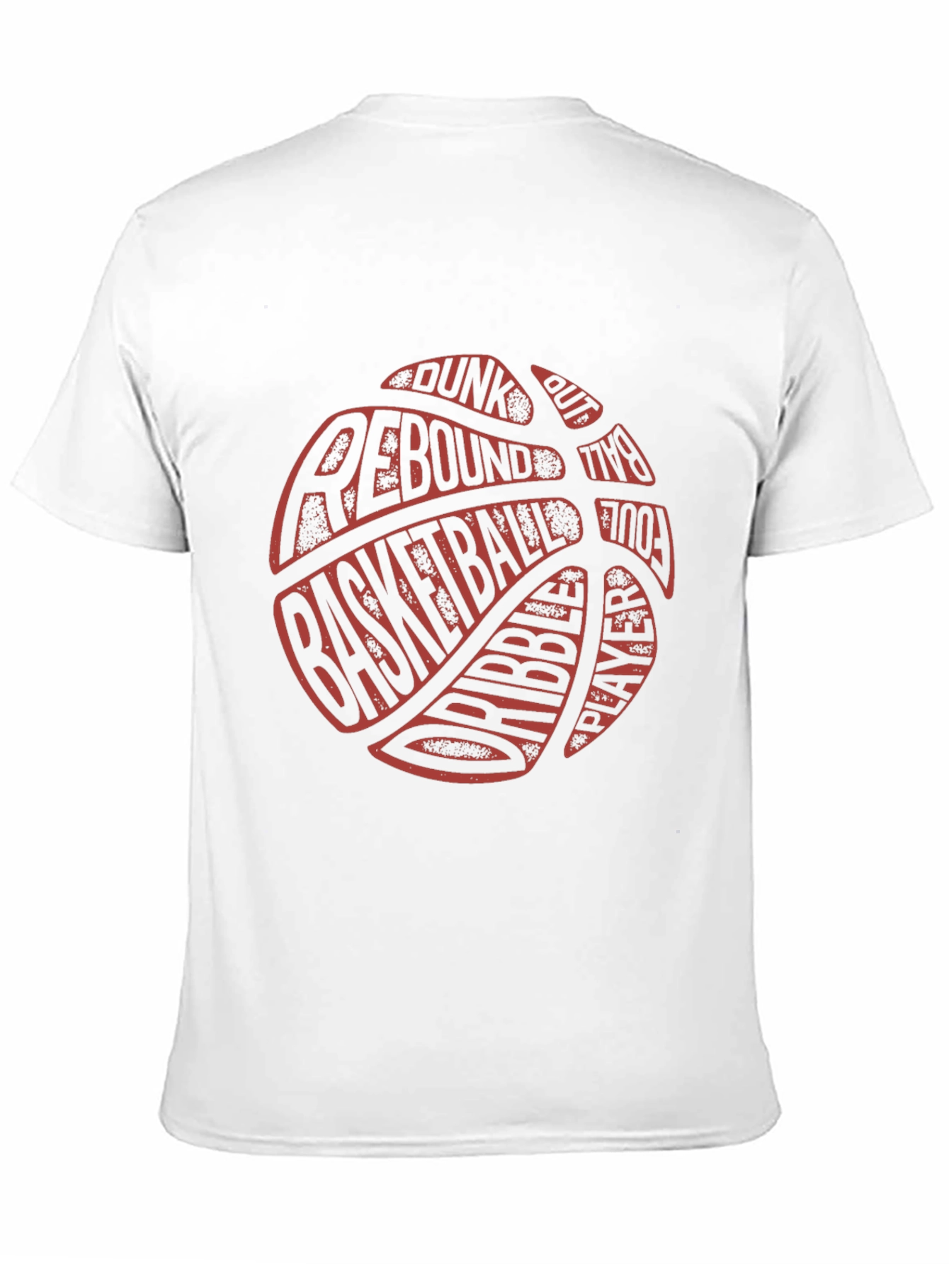 Basketball Word Art Graphic T-Shirt
