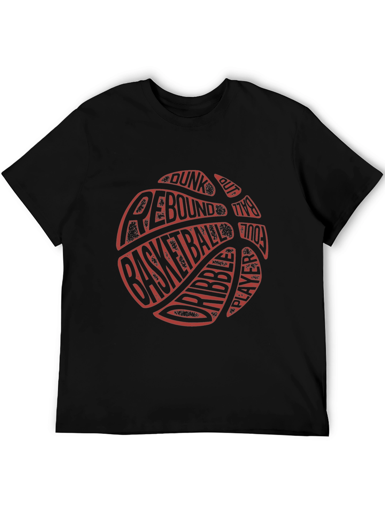 Basketball Word Art Graphic T-Shirt