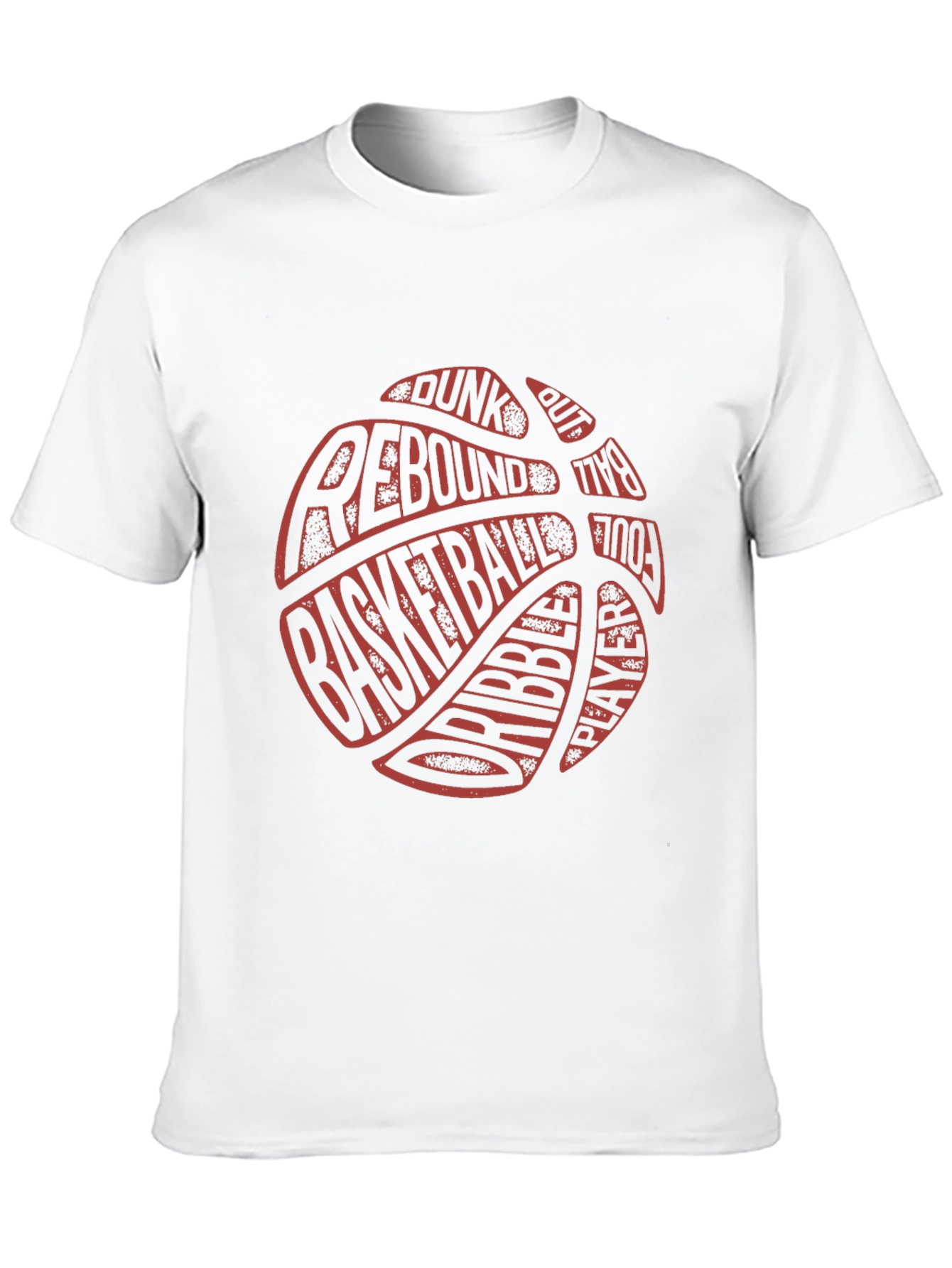 Basketball Word Art Graphic T-Shirt