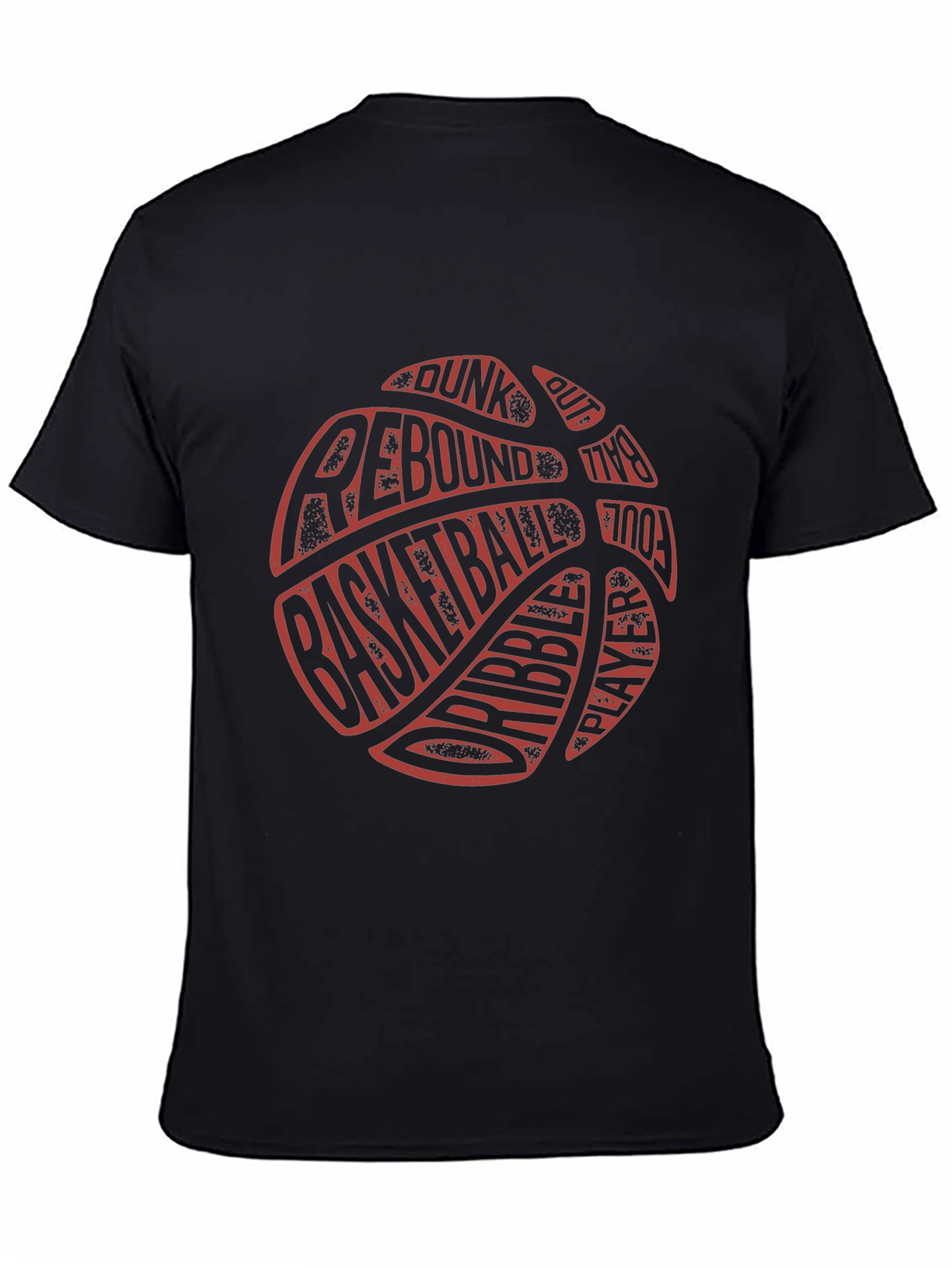 Basketball Word Art Graphic T-Shirt