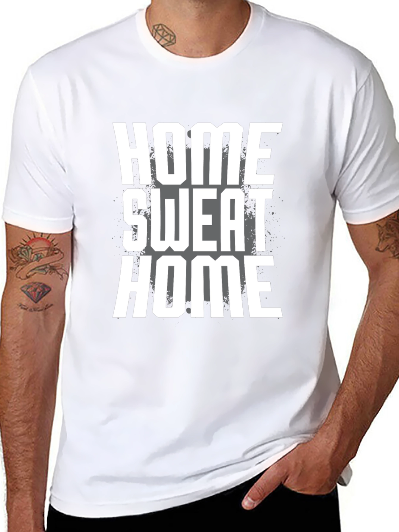 Home Sweat Home T-Shirt - Gym Workout Tee