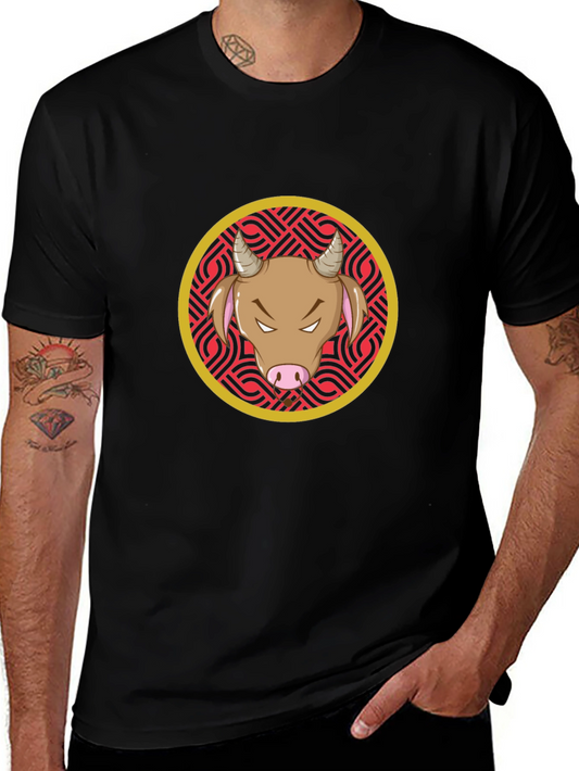 Bull Graphic Black T-Shirt