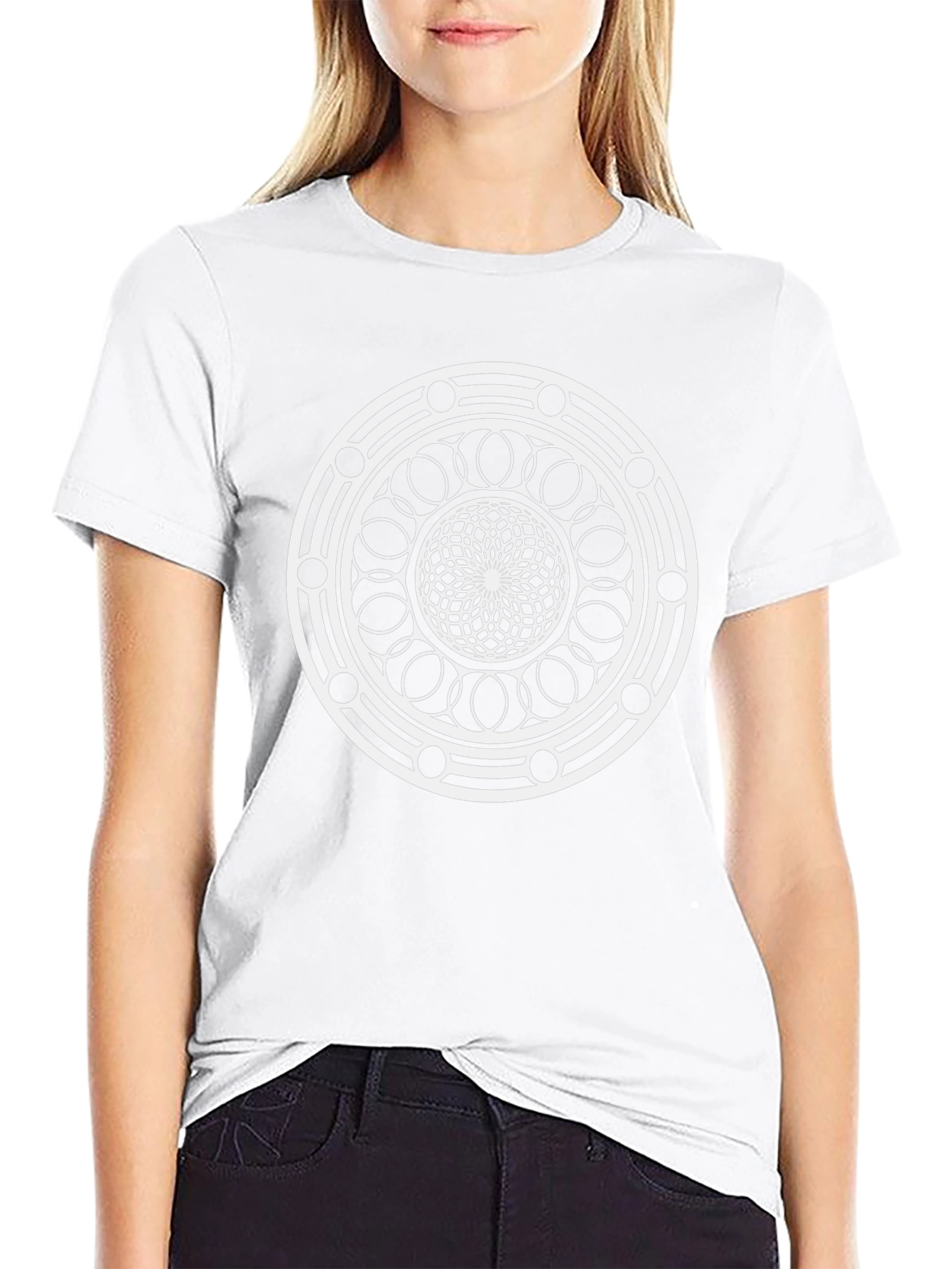 Geometric Pattern Black T-Shirt
