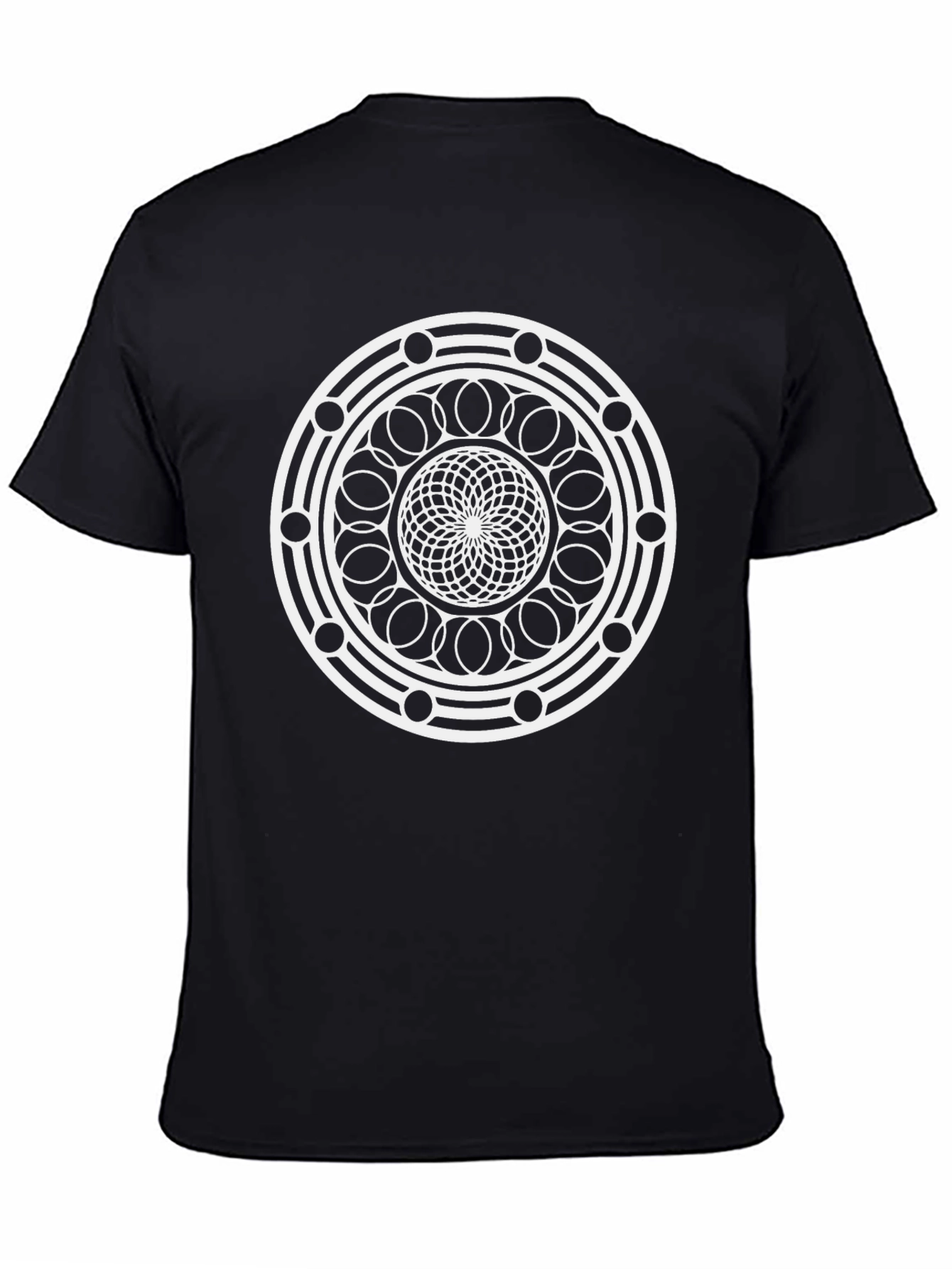 Geometric Pattern Black T-Shirt