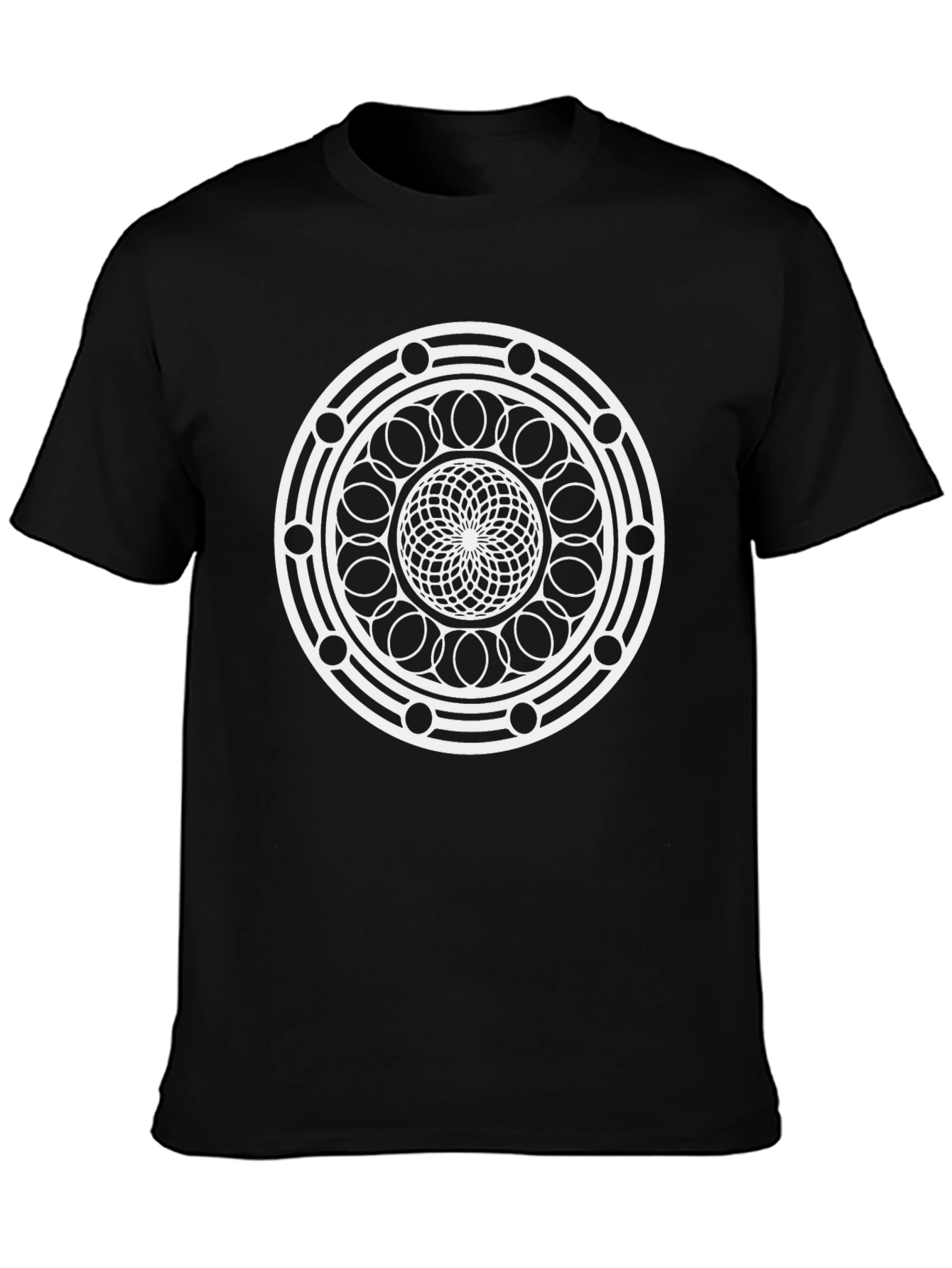 Geometric Pattern Black T-Shirt
