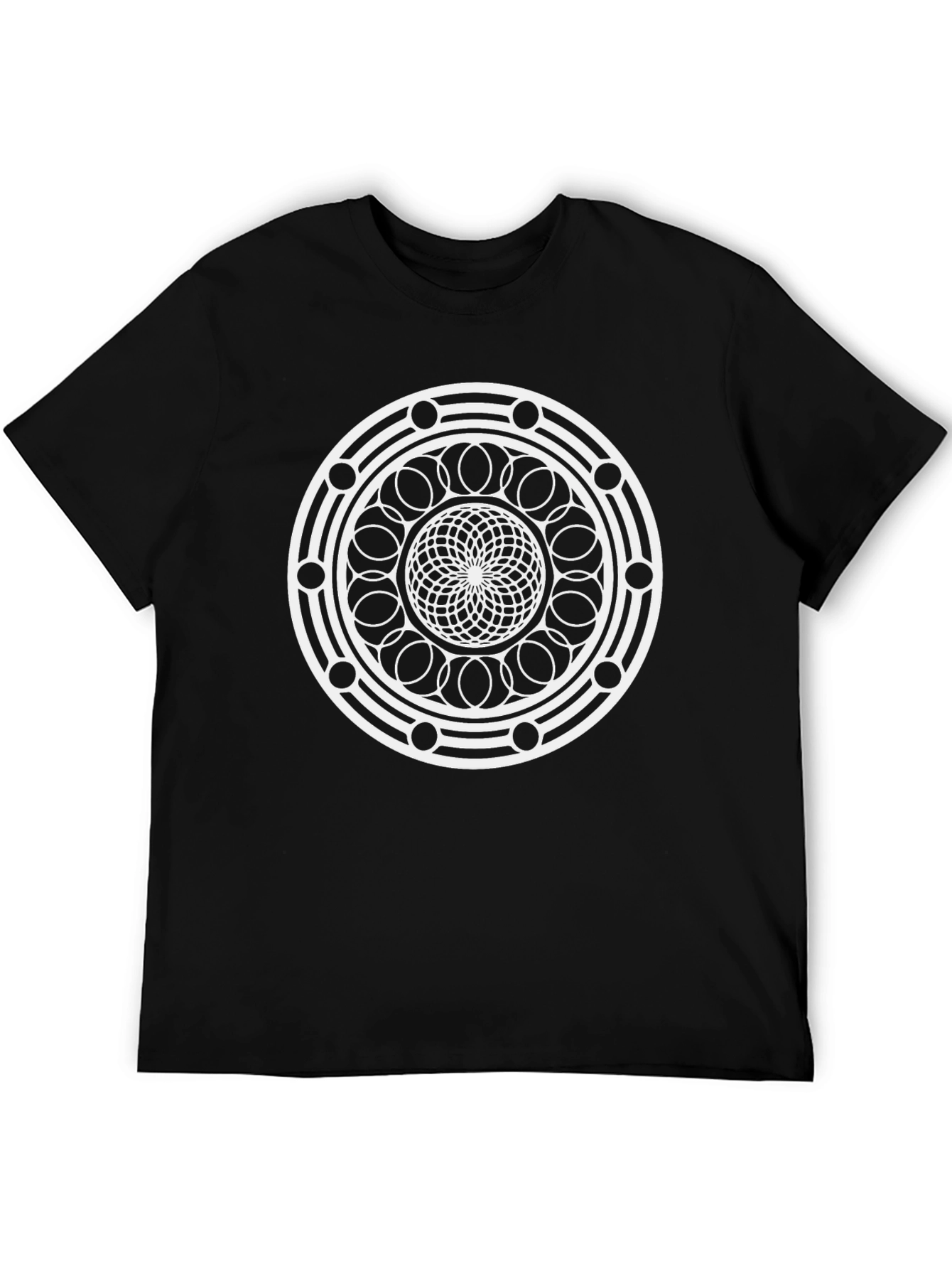 Geometric Pattern Black T-Shirt