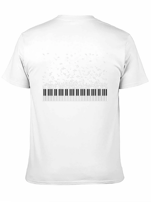 Musical Keyboard Notes Graphic Tee