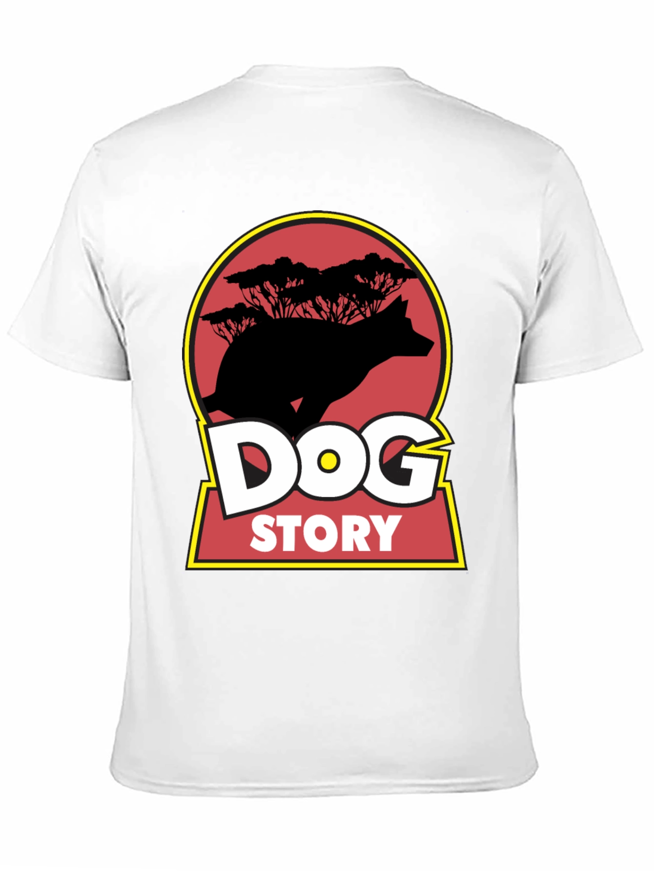 Dog Story Graphic Tee - Black Cotton Blend
