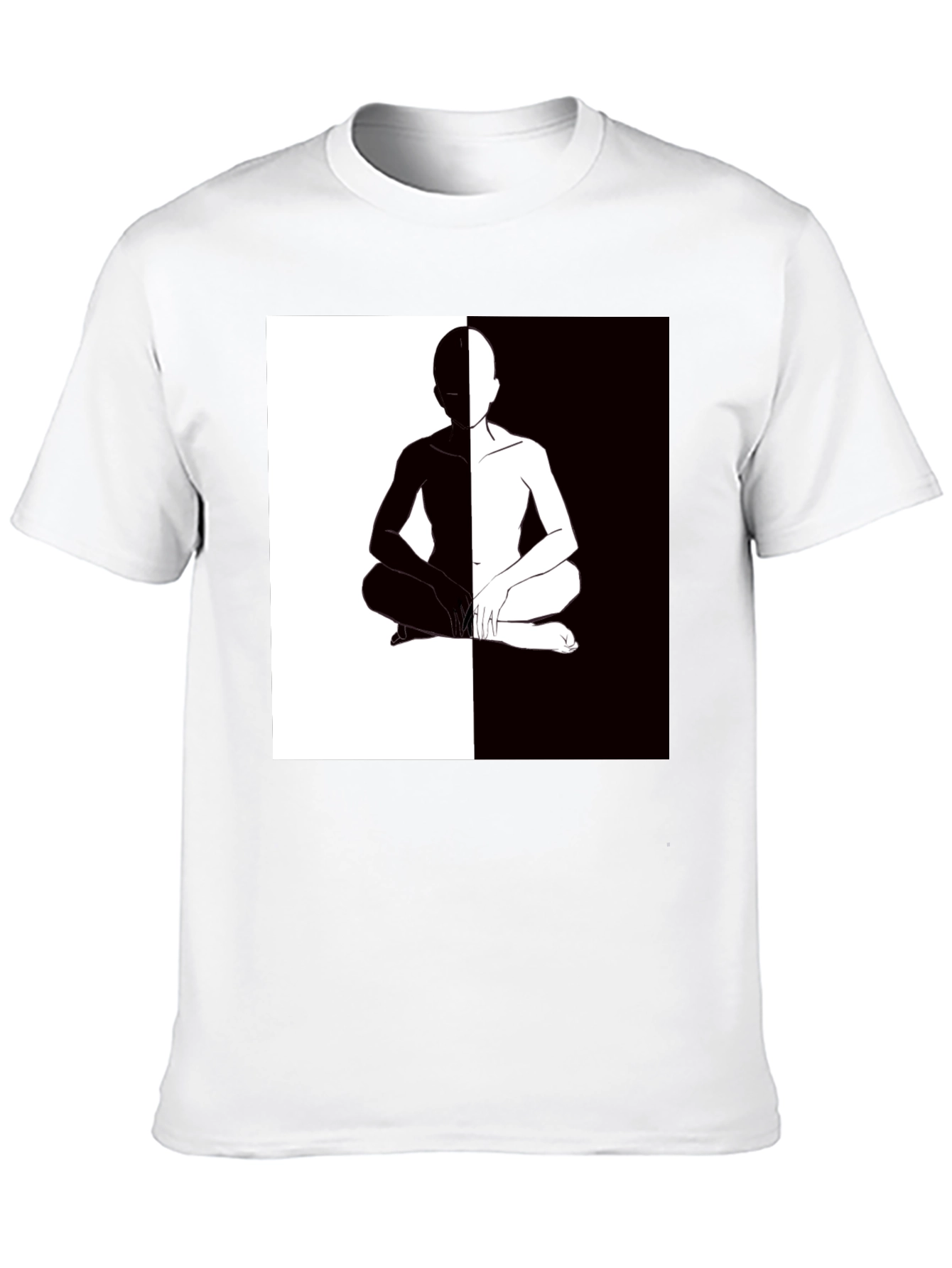 Yin Yang Silhouette Graphic Tee