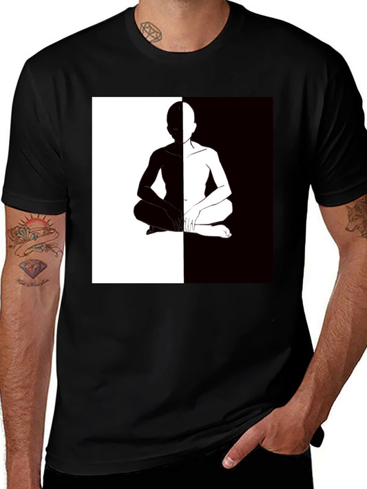 Yin Yang Silhouette Graphic Tee