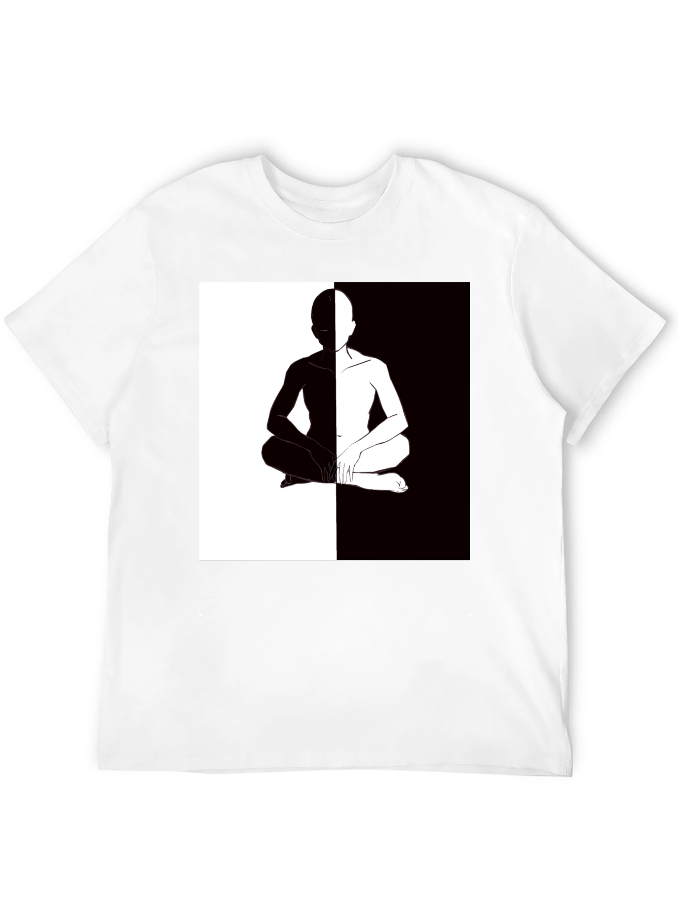 Yin Yang Silhouette Graphic Tee