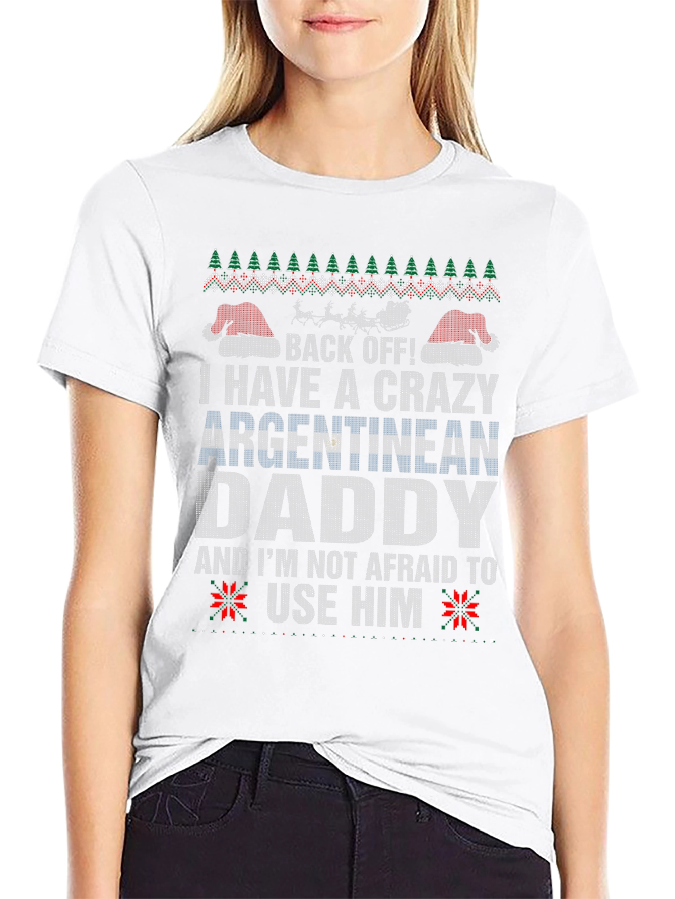 Crazy Argentinian Daddy Graphic Tee - Holiday T-Shirt