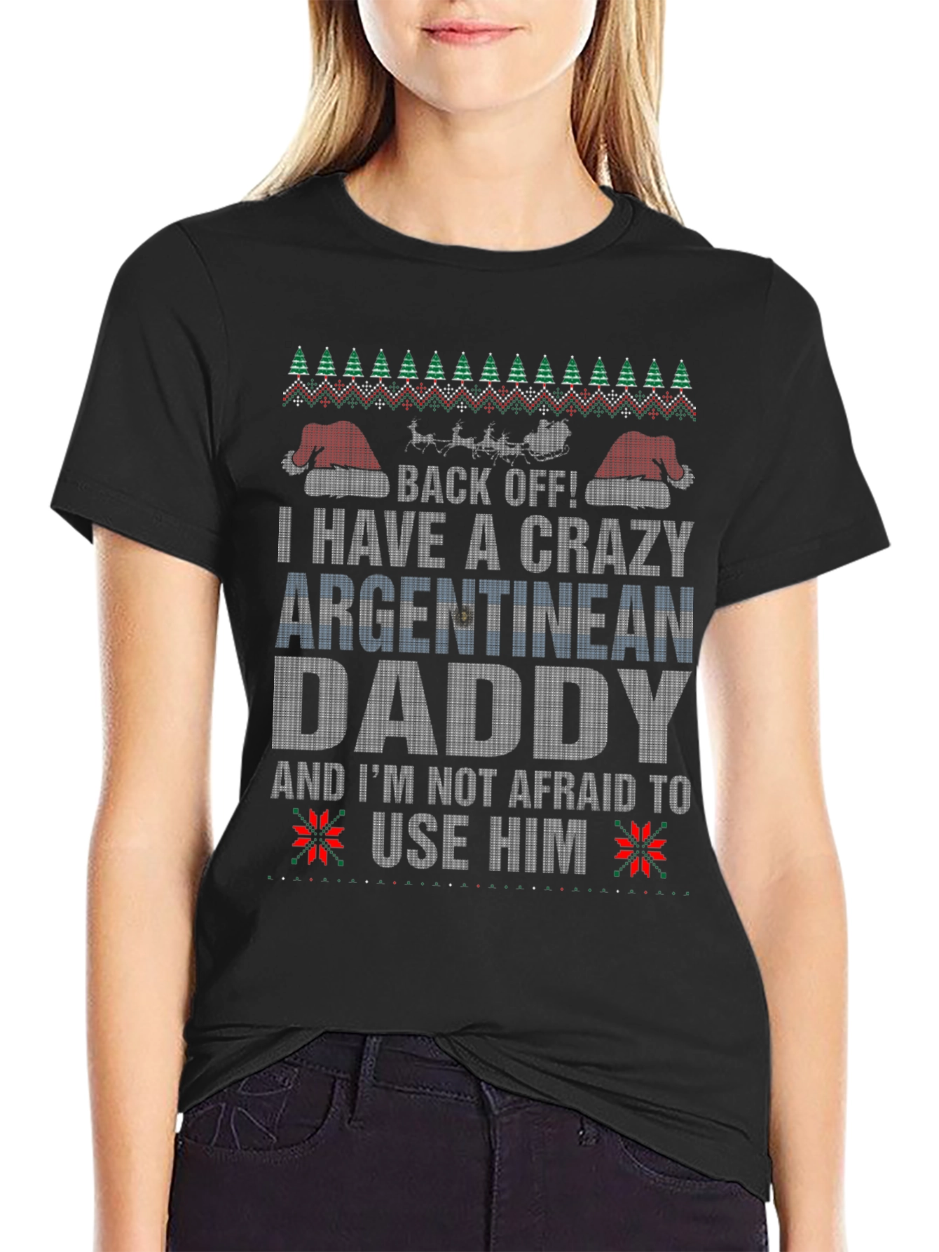 Crazy Argentinian Daddy Graphic Tee - Holiday T-Shirt