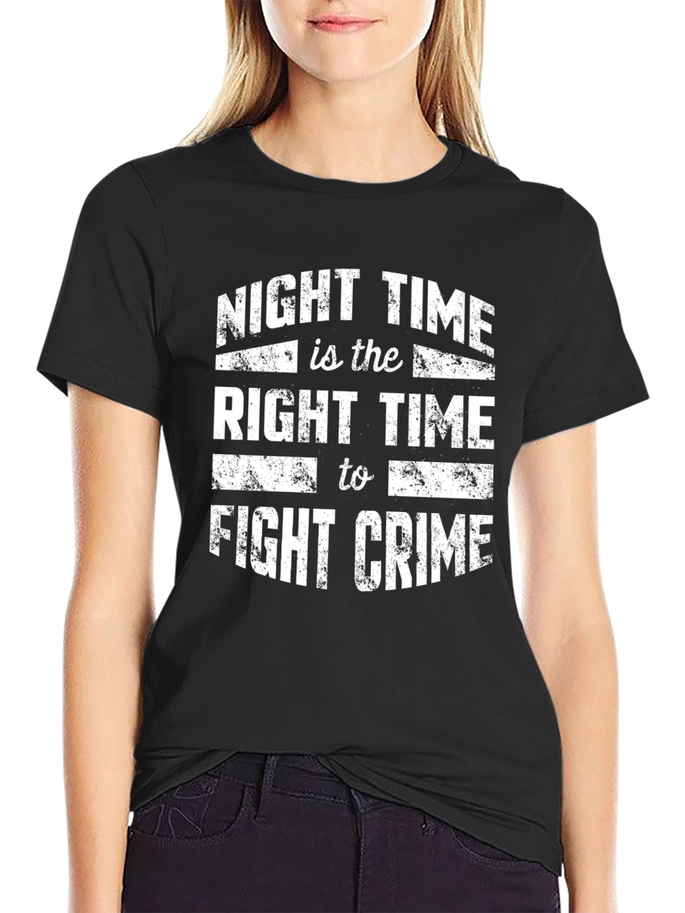 Night Time Fight Crime Graphic Tee