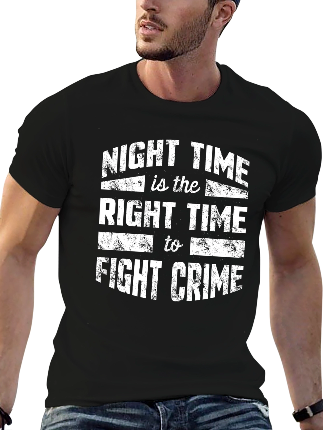 Night Time Fight Crime Graphic Tee