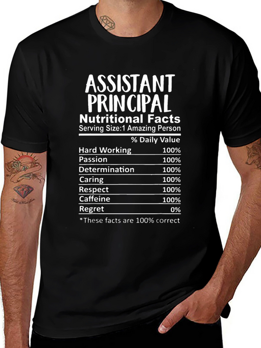 Assistant Principal Nutritional Facts T-Shirt