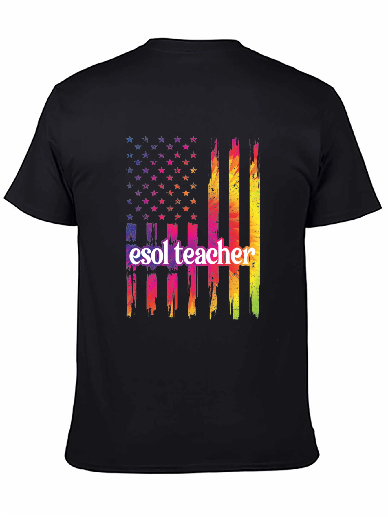 ESOL Teacher Patriotic Flag T-Shirt