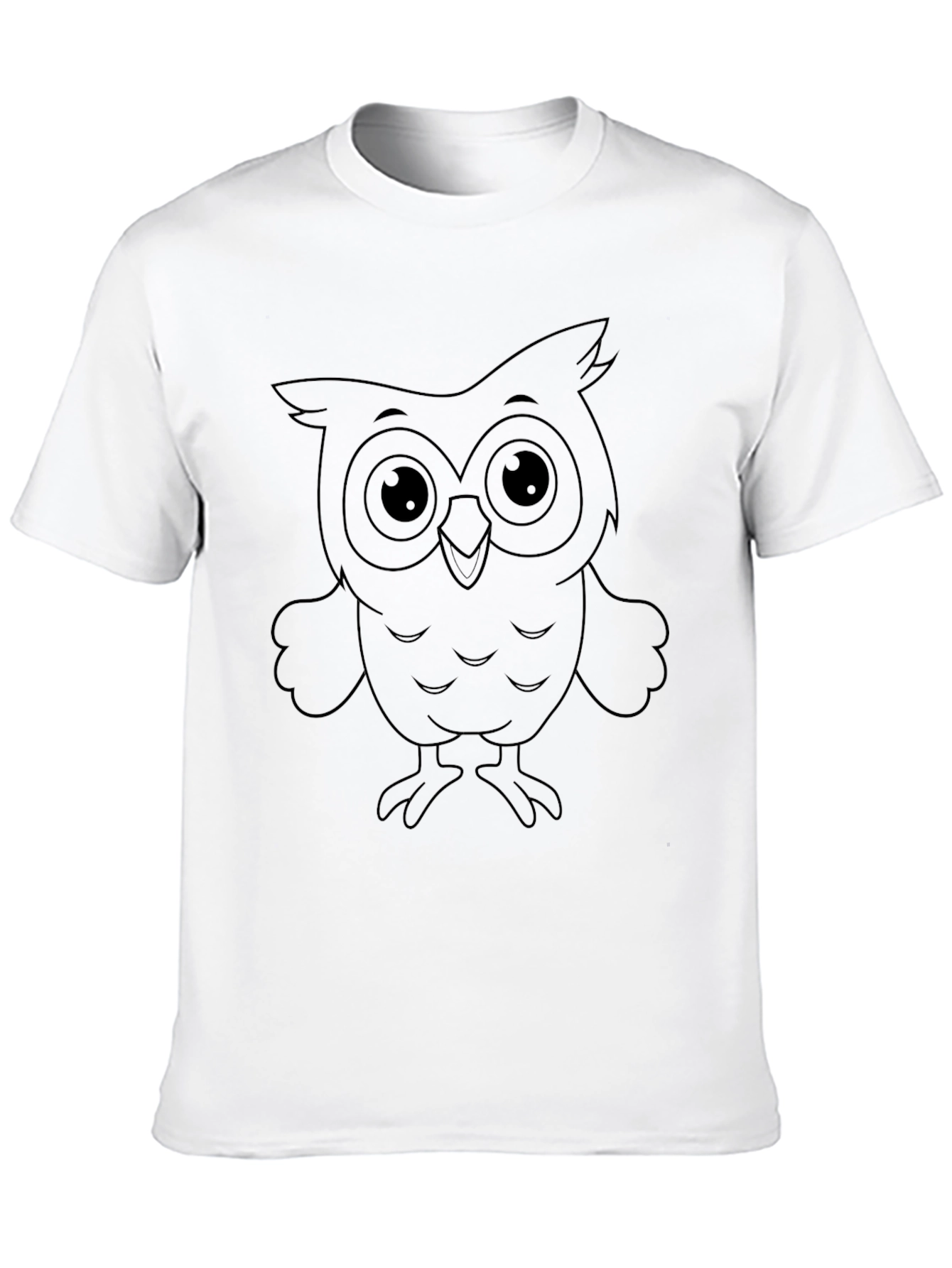 Owl Graphic Black T-Shirt for Men