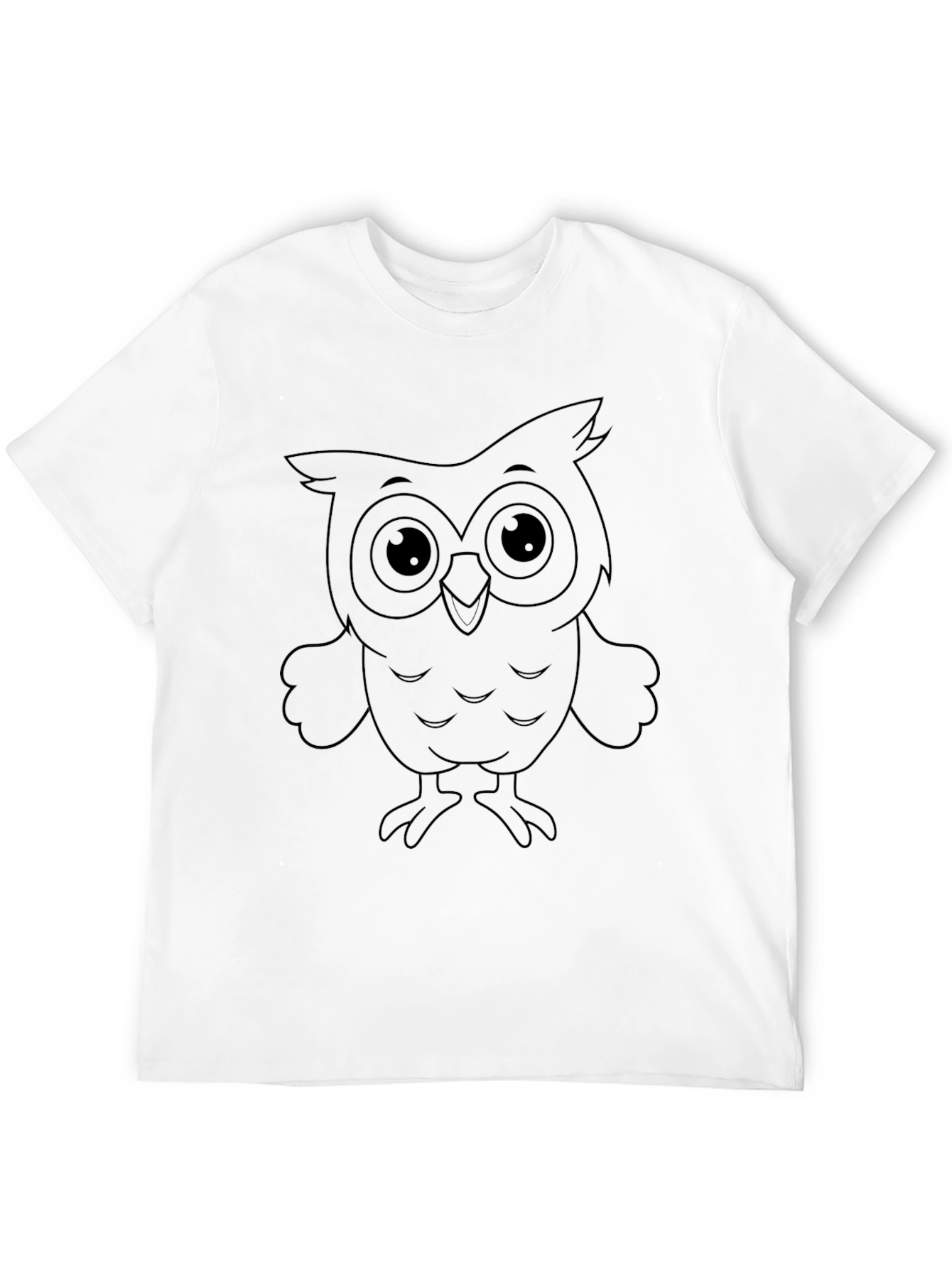 Owl Graphic Black T-Shirt for Men