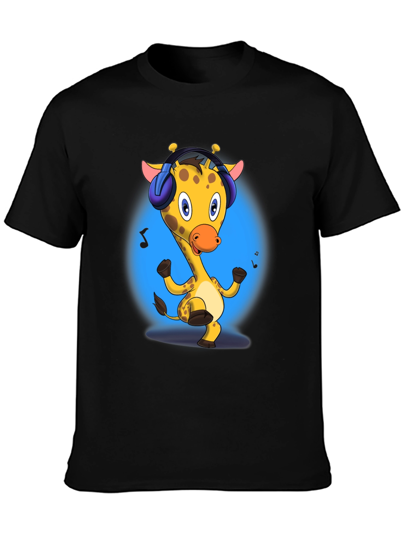 Giraffe Headphones Graphic Tee