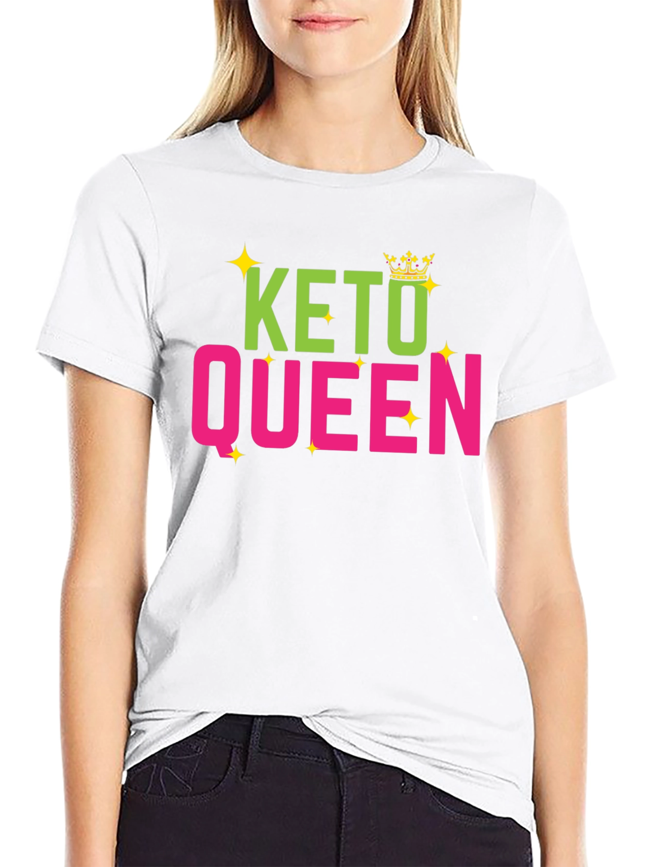 Keto Queen Graphic Tee - Trendy Diet Lifestyle T-Shirt