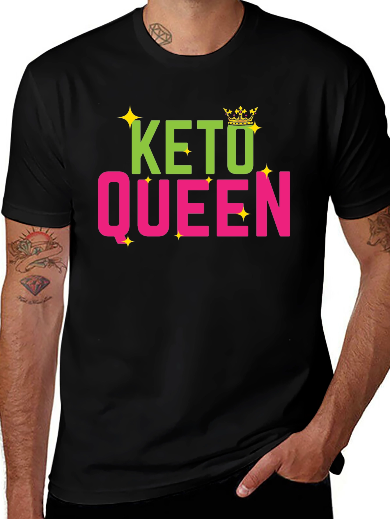 Keto Queen Graphic Tee - Trendy Diet Lifestyle T-Shirt