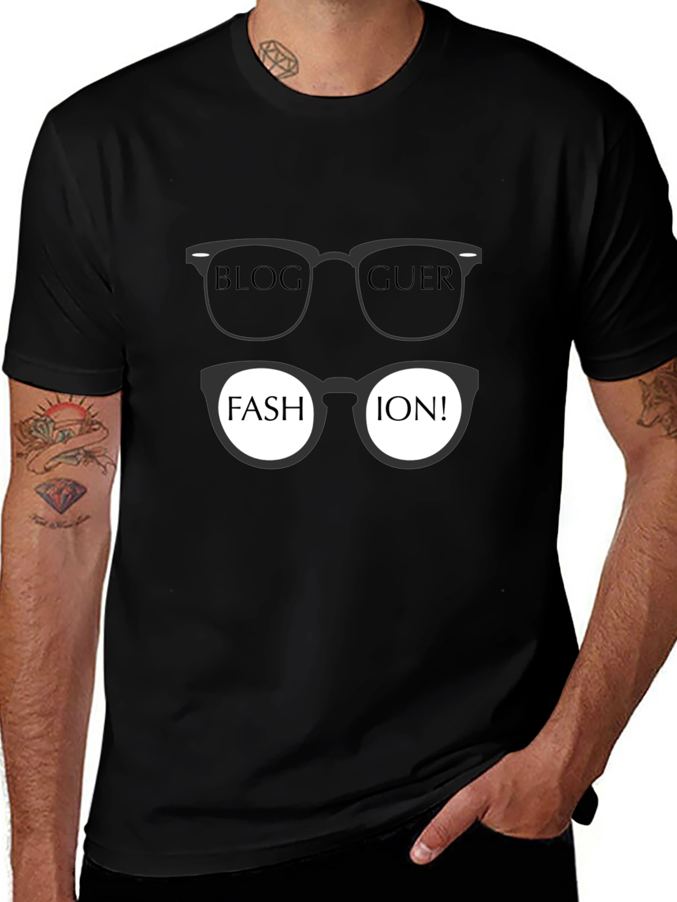 Fashion Blogger Tee: Stylish Glasses Design