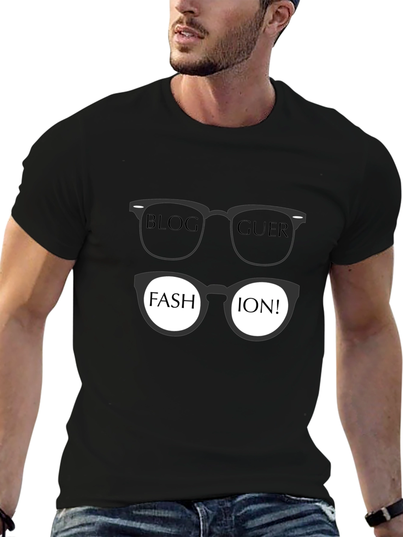 Fashion Blogger Tee: Stylish Glasses Design