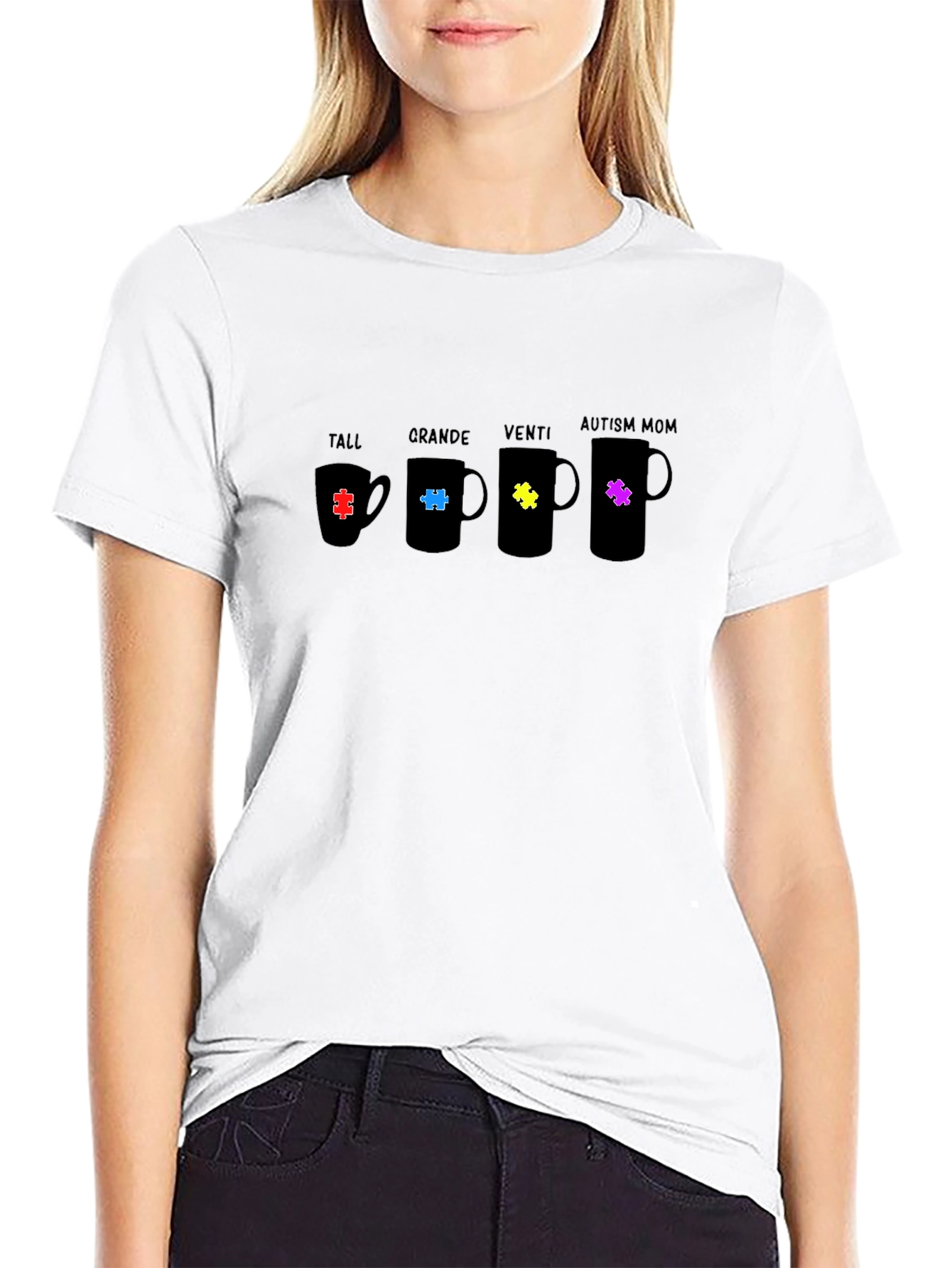 Autism Mom Coffee Mug Size T-Shirt