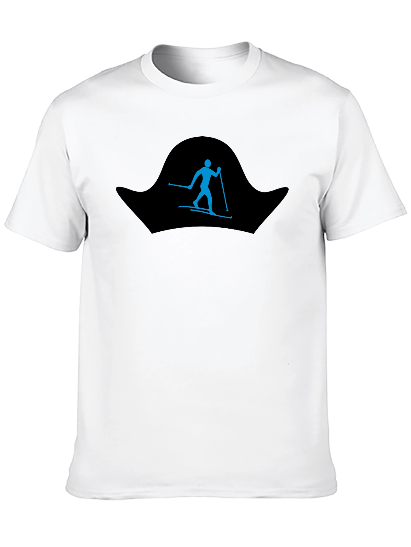 Skiing Silhouette T-Shirt - Black Graphic Tee