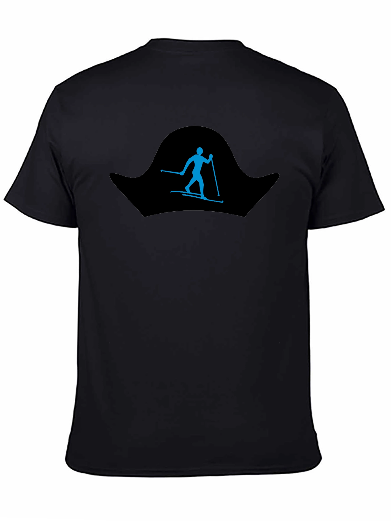Skiing Silhouette T-Shirt - Black Graphic Tee