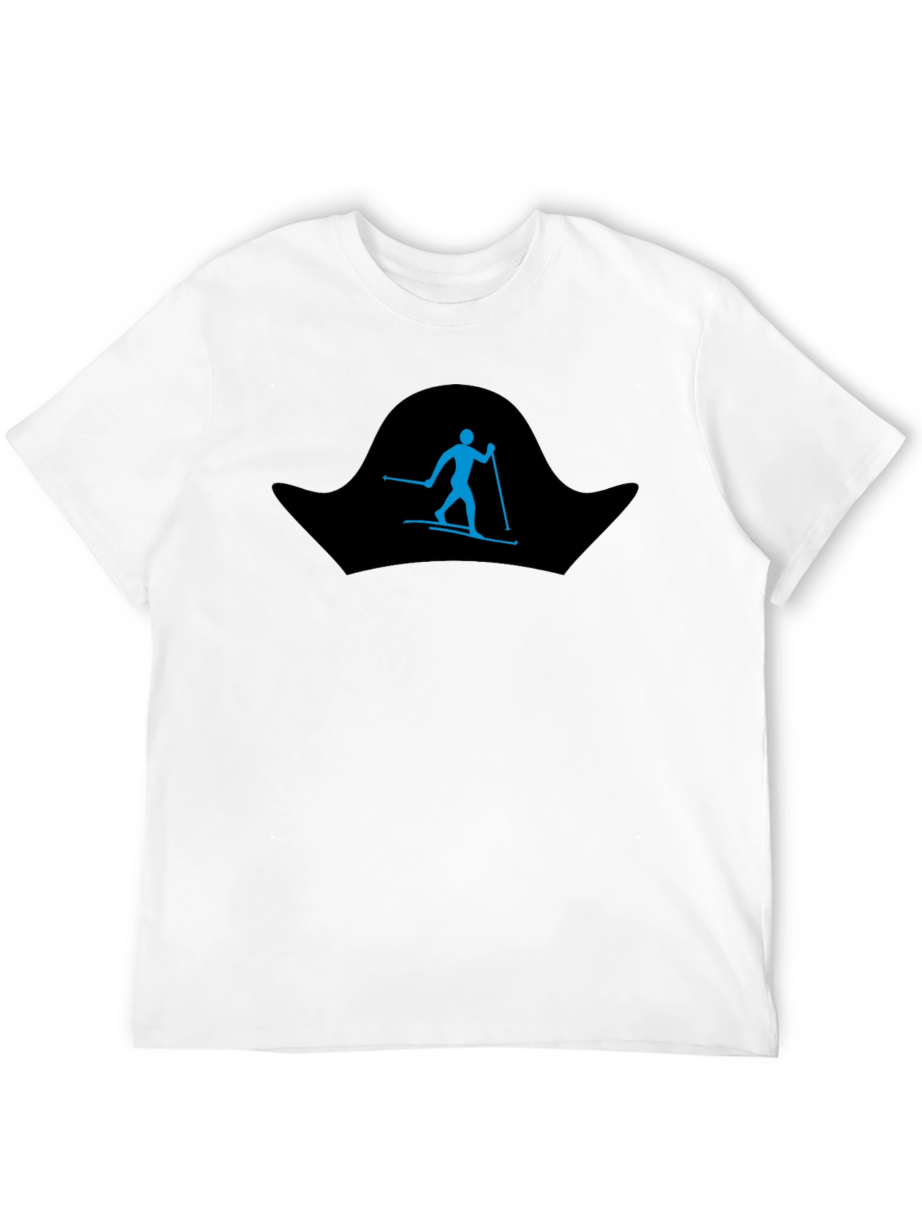 Skiing Silhouette T-Shirt - Black Graphic Tee