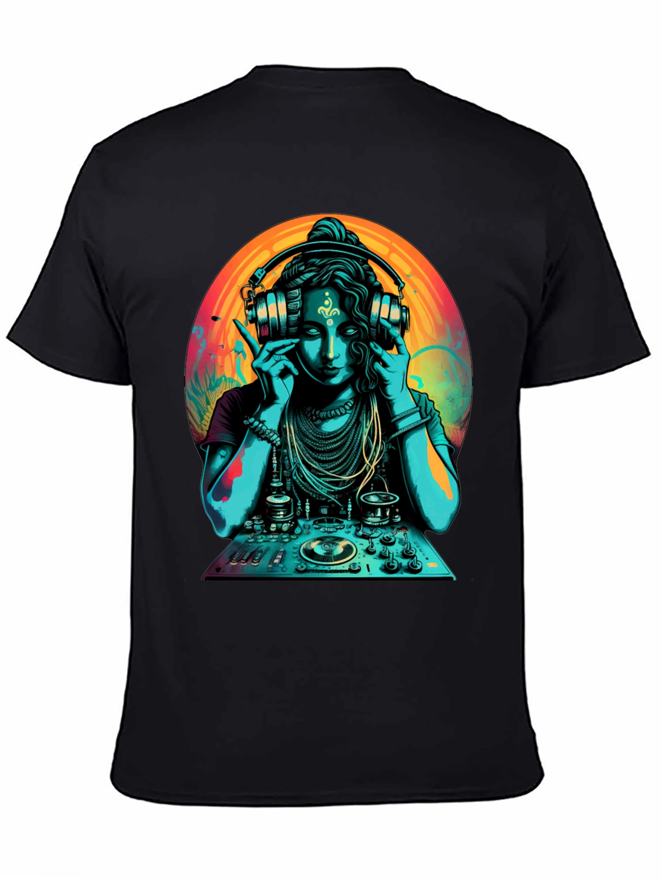 DJ Shiva T-Shirt - Black Cotton Graphic Tee