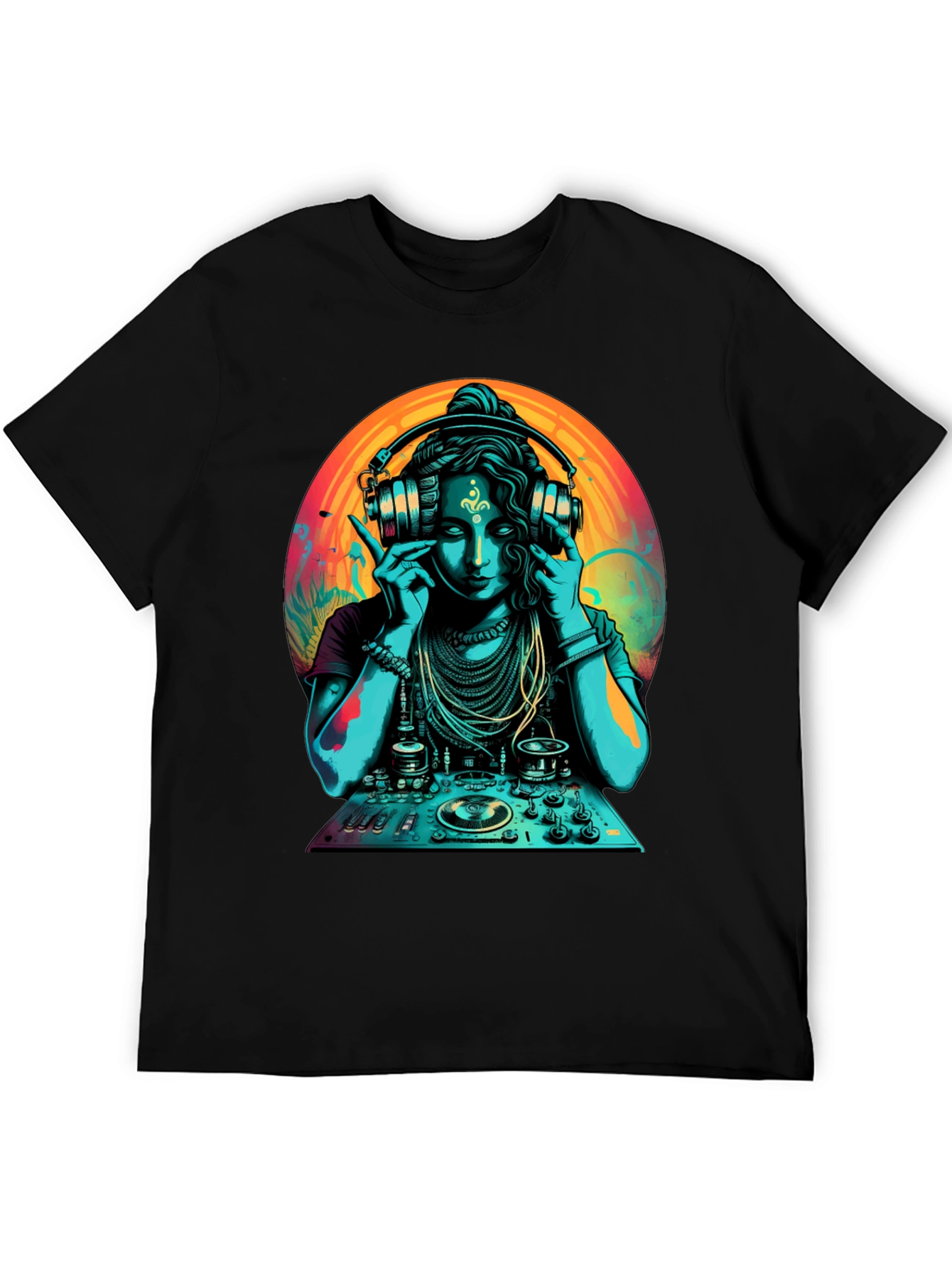 DJ Shiva T-Shirt - Black Cotton Graphic Tee