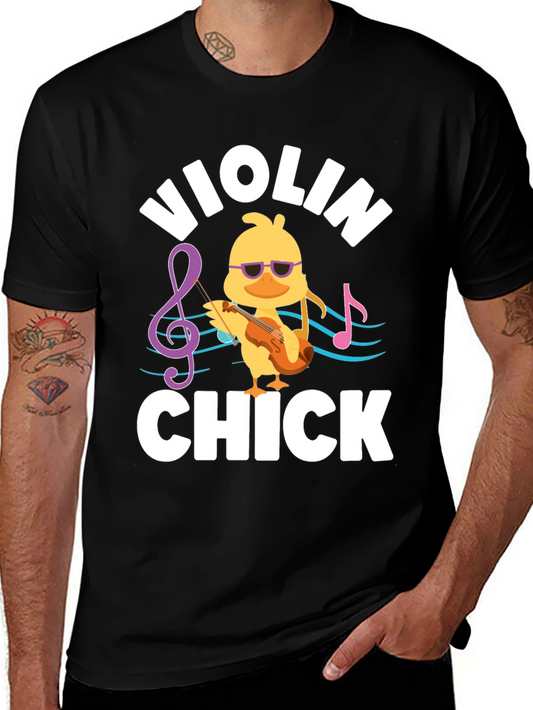 Violin Chick Graphic T-Shirt