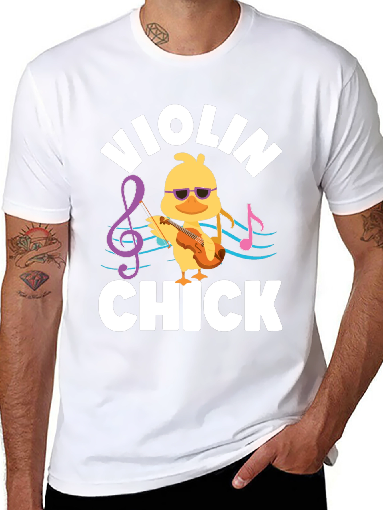 Violin Chick Graphic T-Shirt
