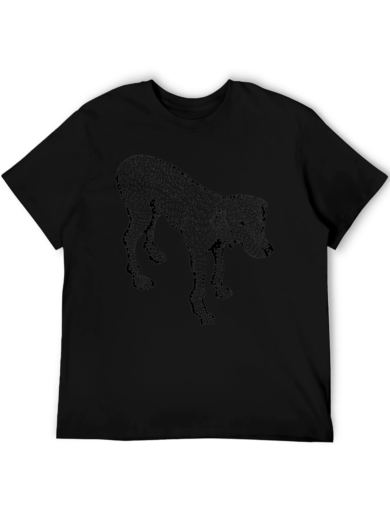 Dog Graphic Tee - Mens Black T-Shirt