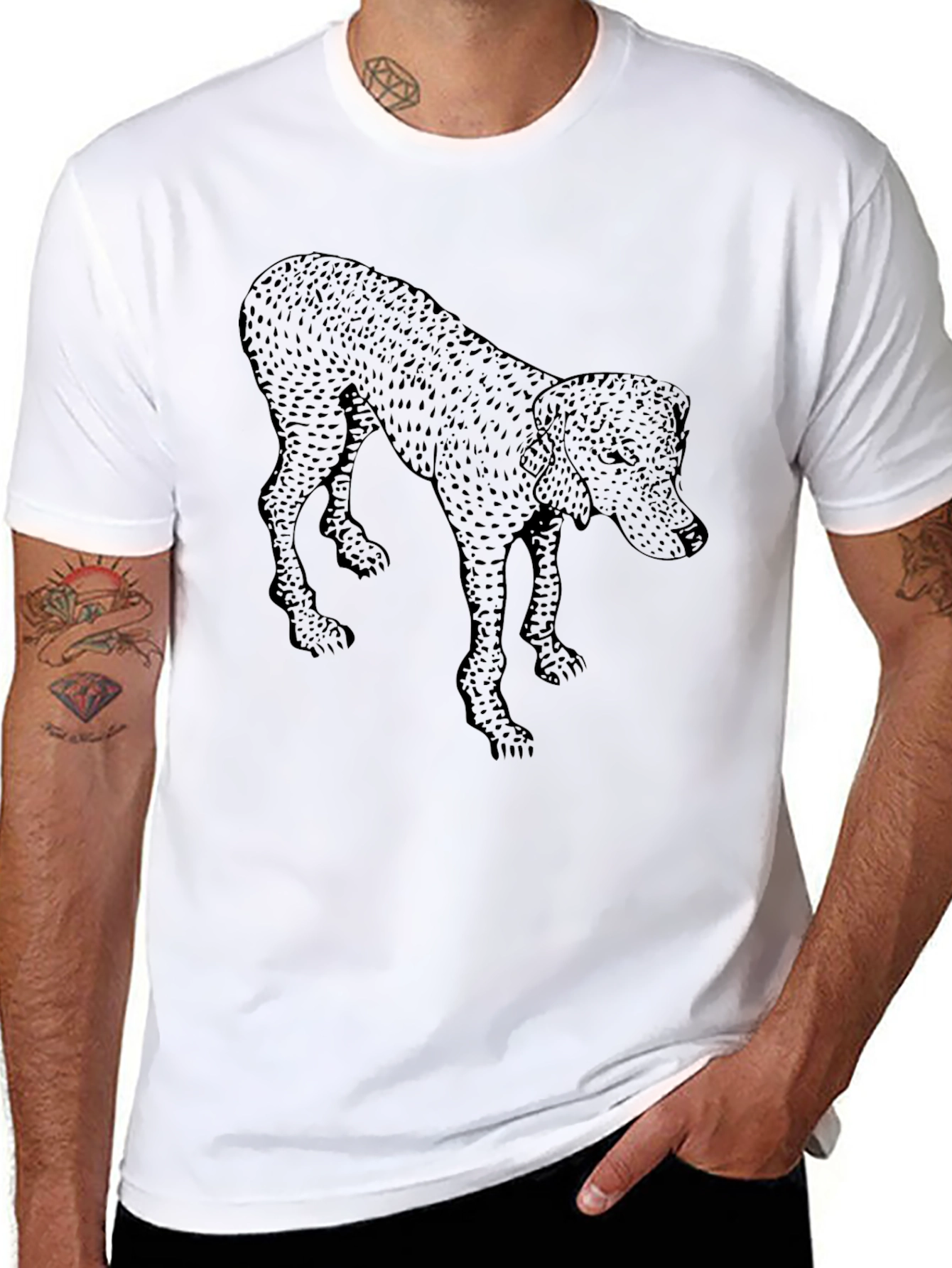 Dog Graphic Tee - Mens Black T-Shirt